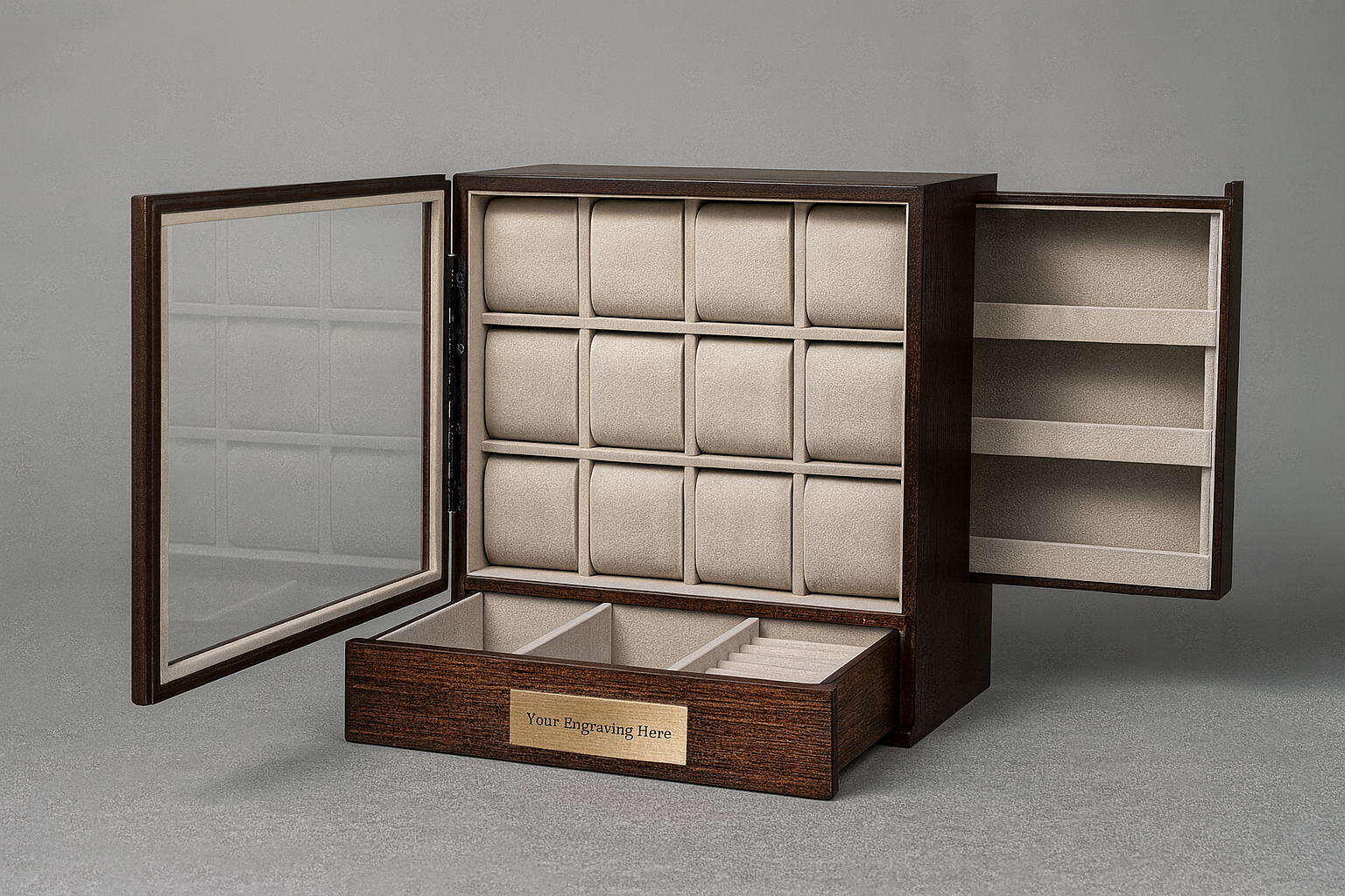 Heritage Cabinet 12 Watch - Walnut Brown