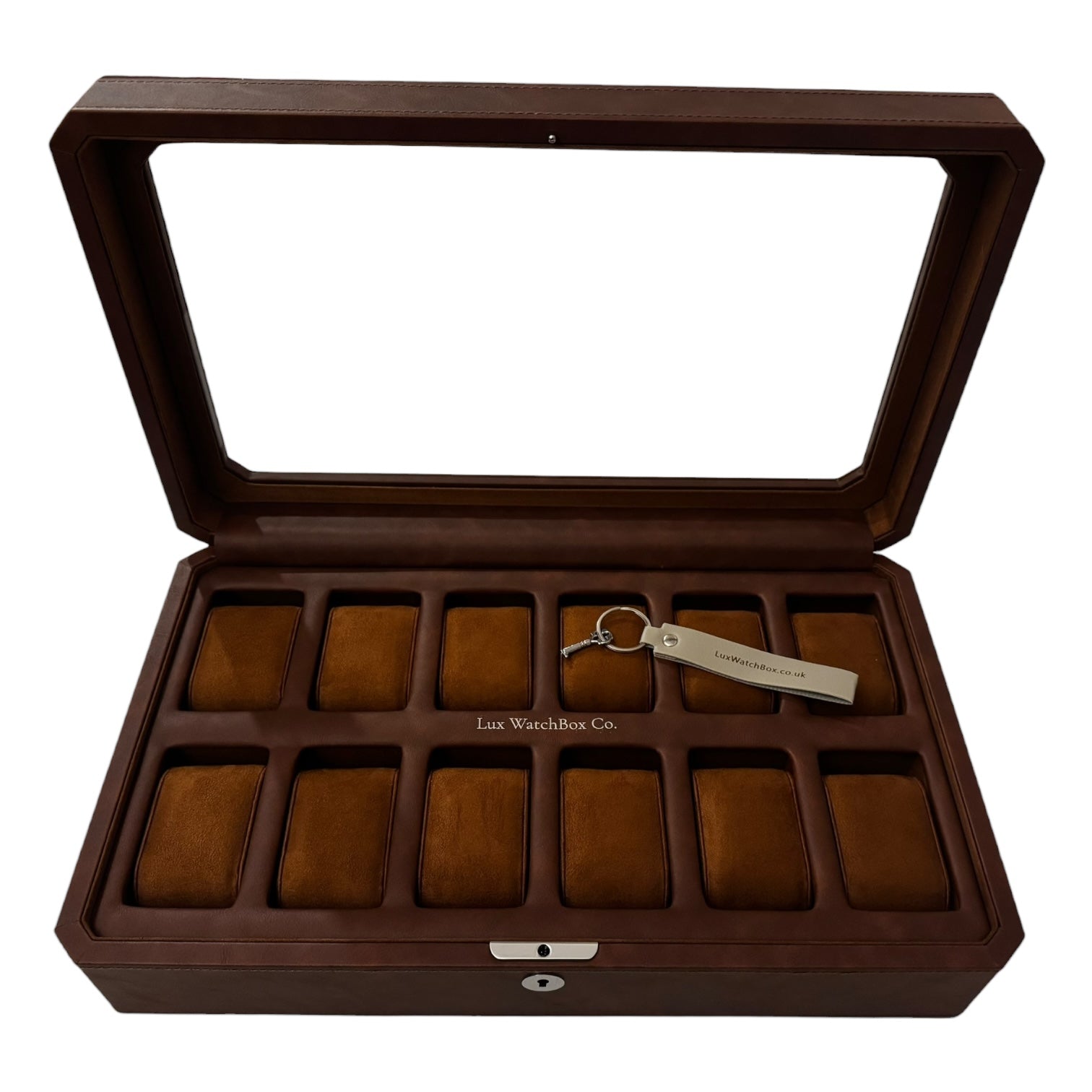 Mayfair 12 Watch Box - Saddle Brown
