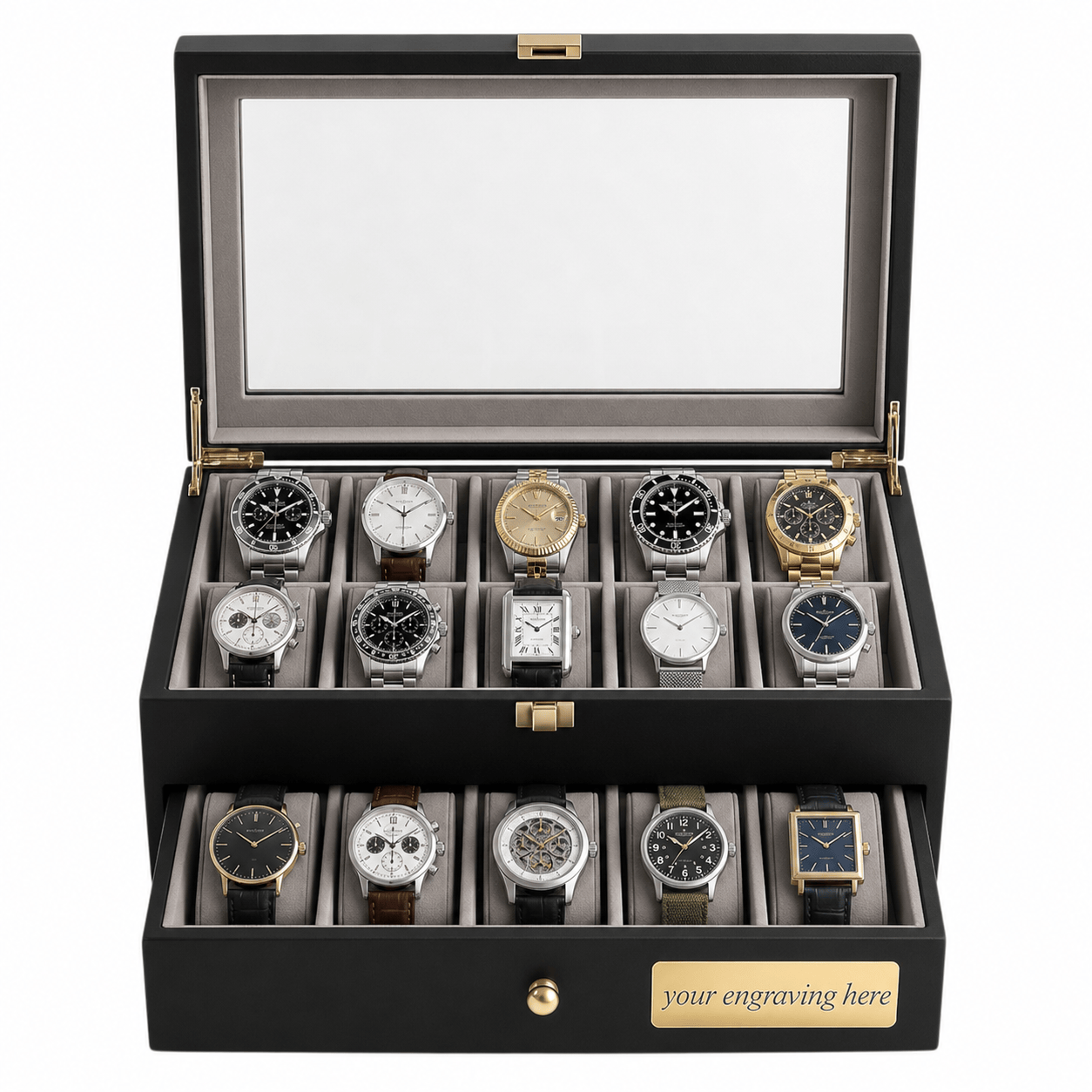 Lux Watch Box Co Watch Box 24 Signature 24 Watch Box - Hampton Brown