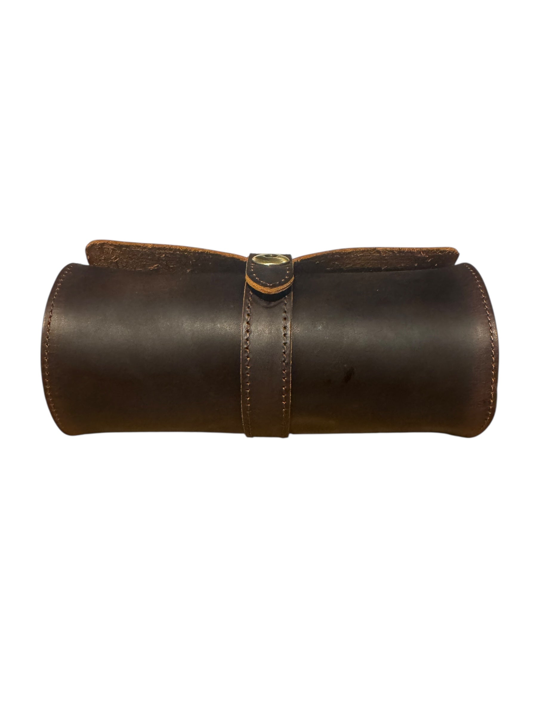 Burlington 3 Watch Roll - Bourbon Leather