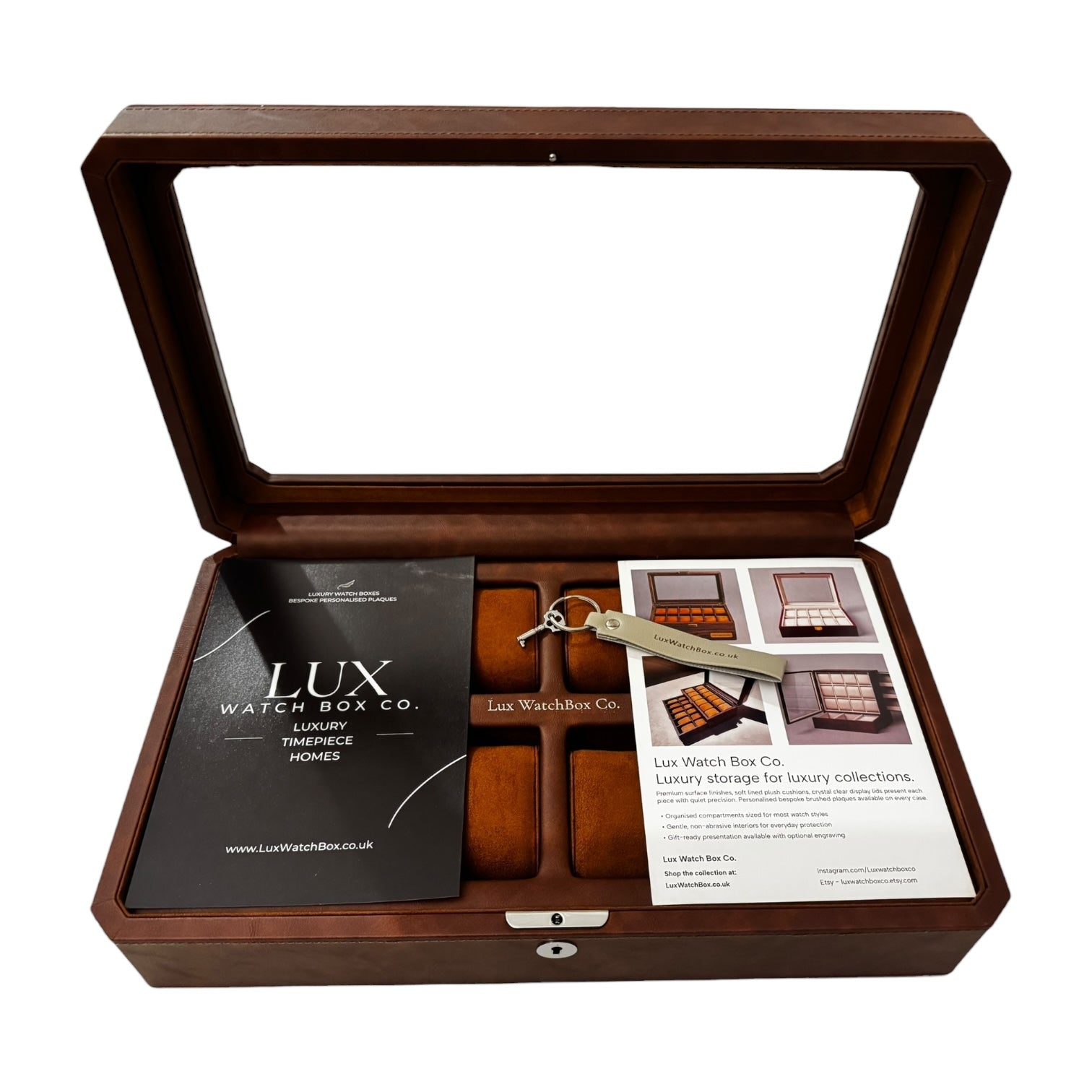 Mayfair 12 Watch Box - Saddle Brown