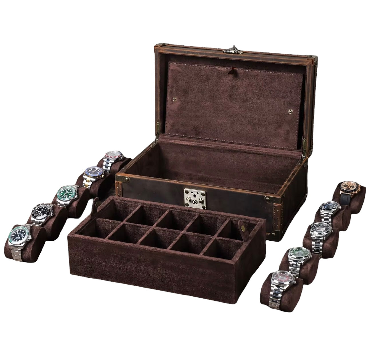 Burlington Chest 10 Watch - Bourbon Leather