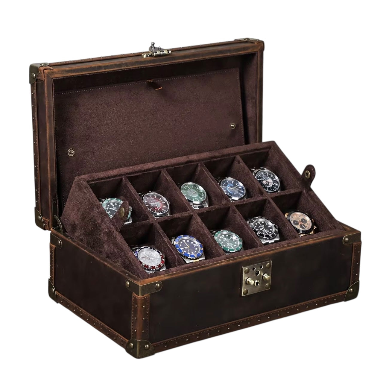 Burlington Chest 10 Watch - Bourbon Leather