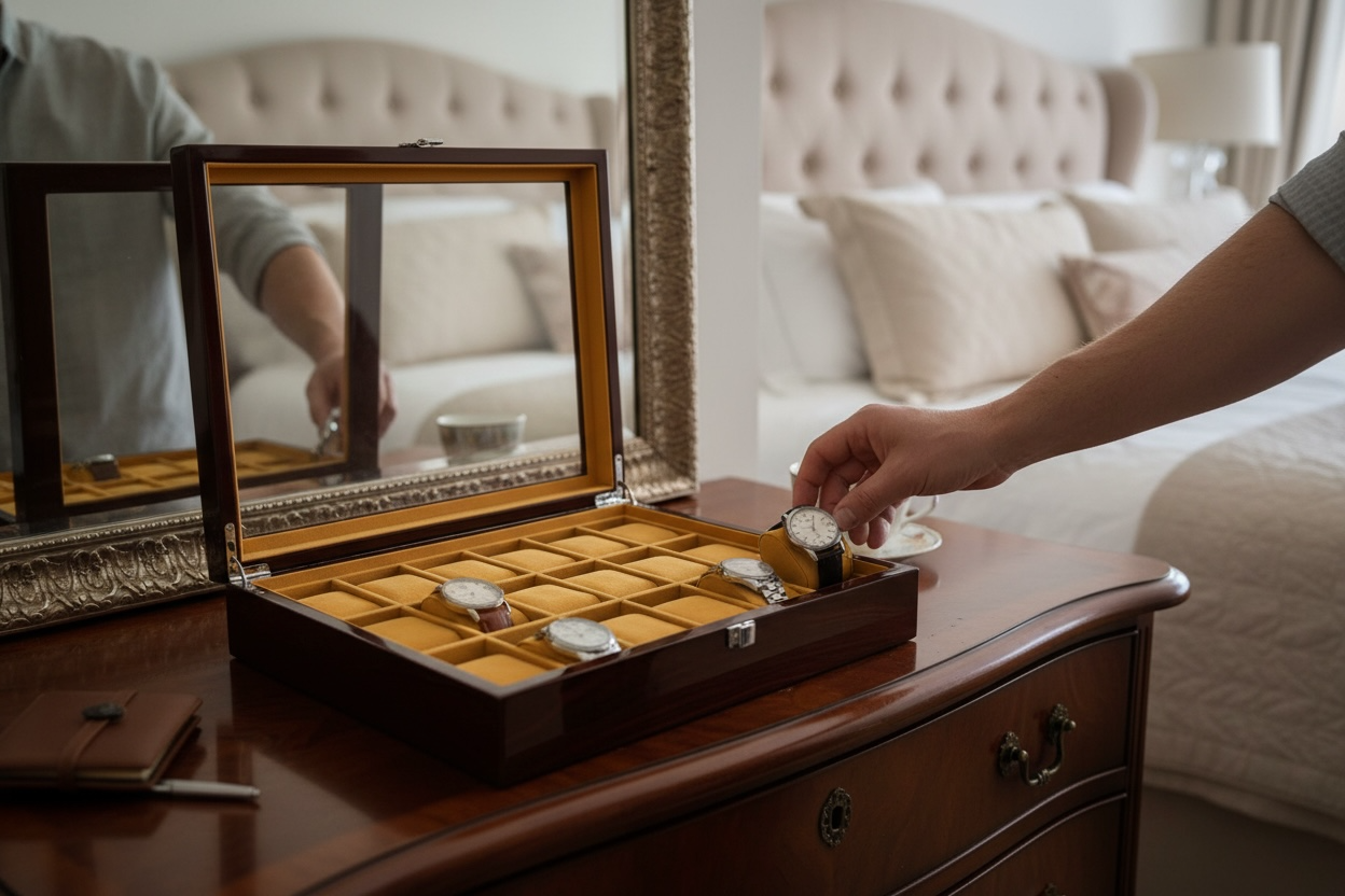Heritage 18 Watch Box - Walnut Lacquer