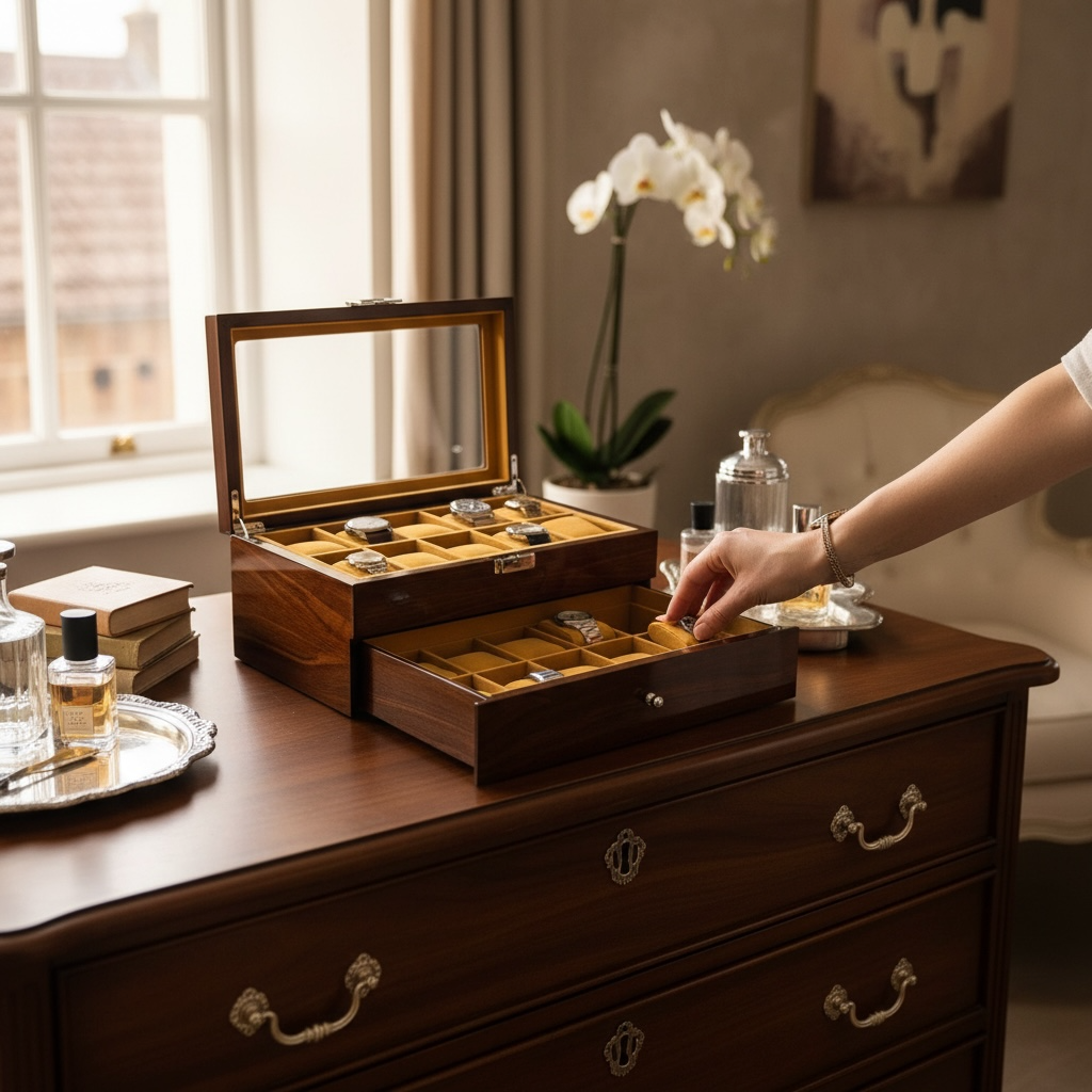 Heritage 20 Watch Box - Walnut Lacquer