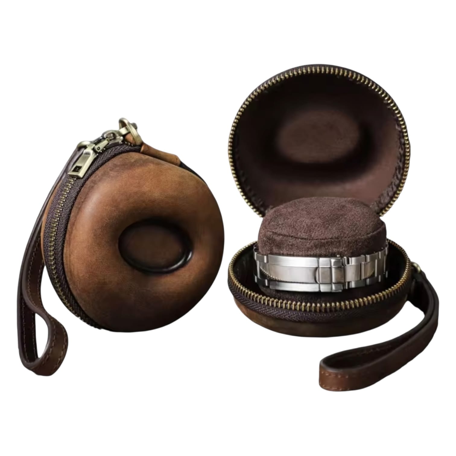 Lux Watch Box Co Watch Accessory Mocha Brown Circlet Leather Watch Halo - Hampton Brown