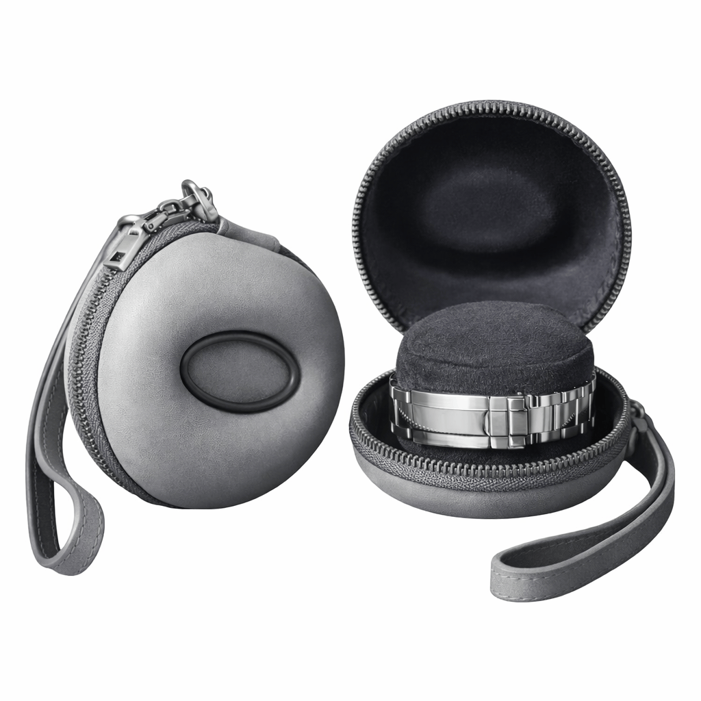 Lux Watch Box Co Watch Accessory Titanium Grey Circlet Leather Watch Halo - Hampton Brown