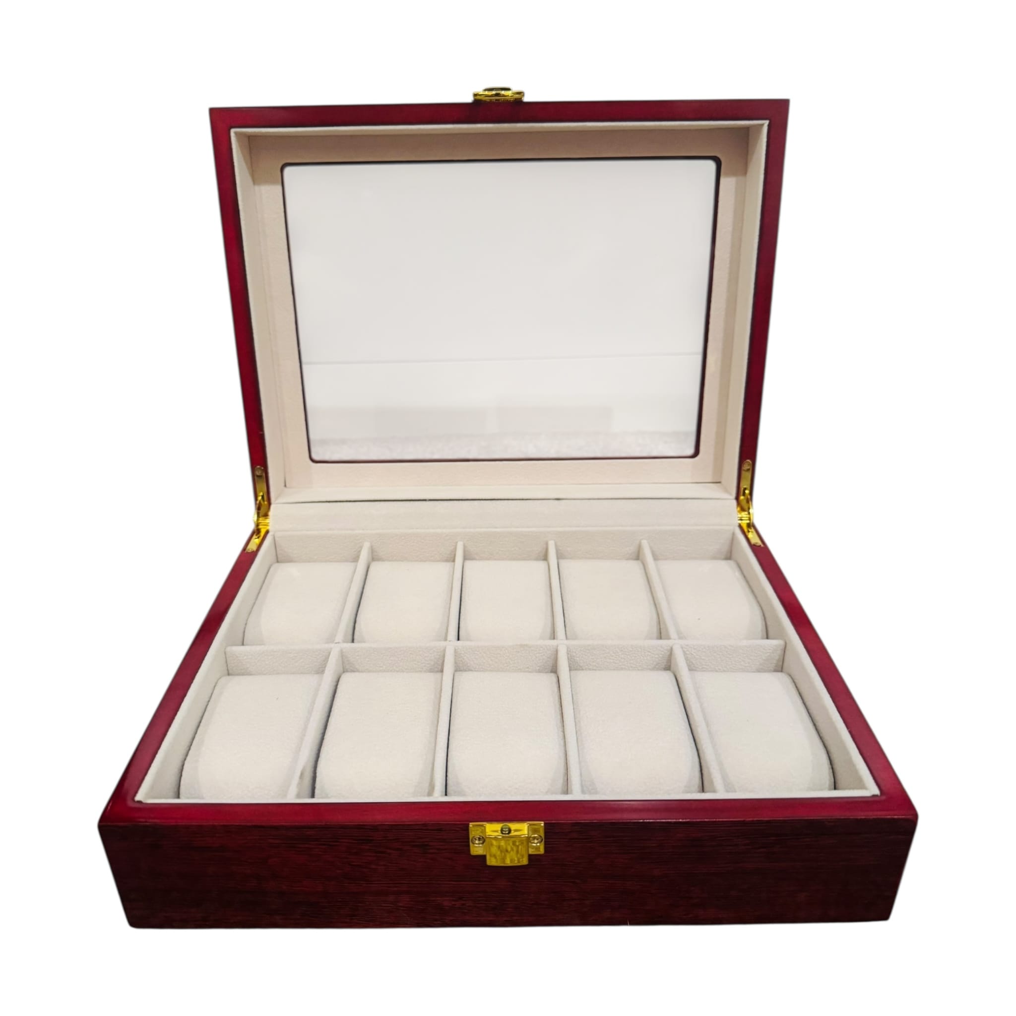Lux Watch Box Co Watch Box 10 Foundry 10 Watch Box - Cherry Redwood