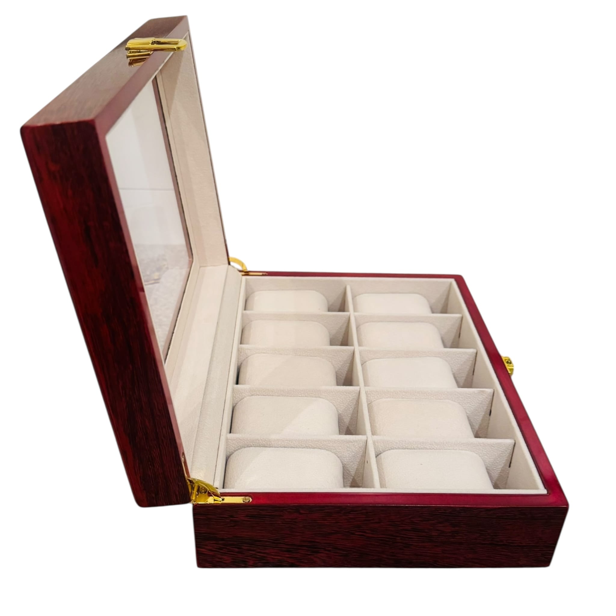 Lux Watch Box Co Watch Box 10 Foundry 10 Watch Box - Cherry Redwood