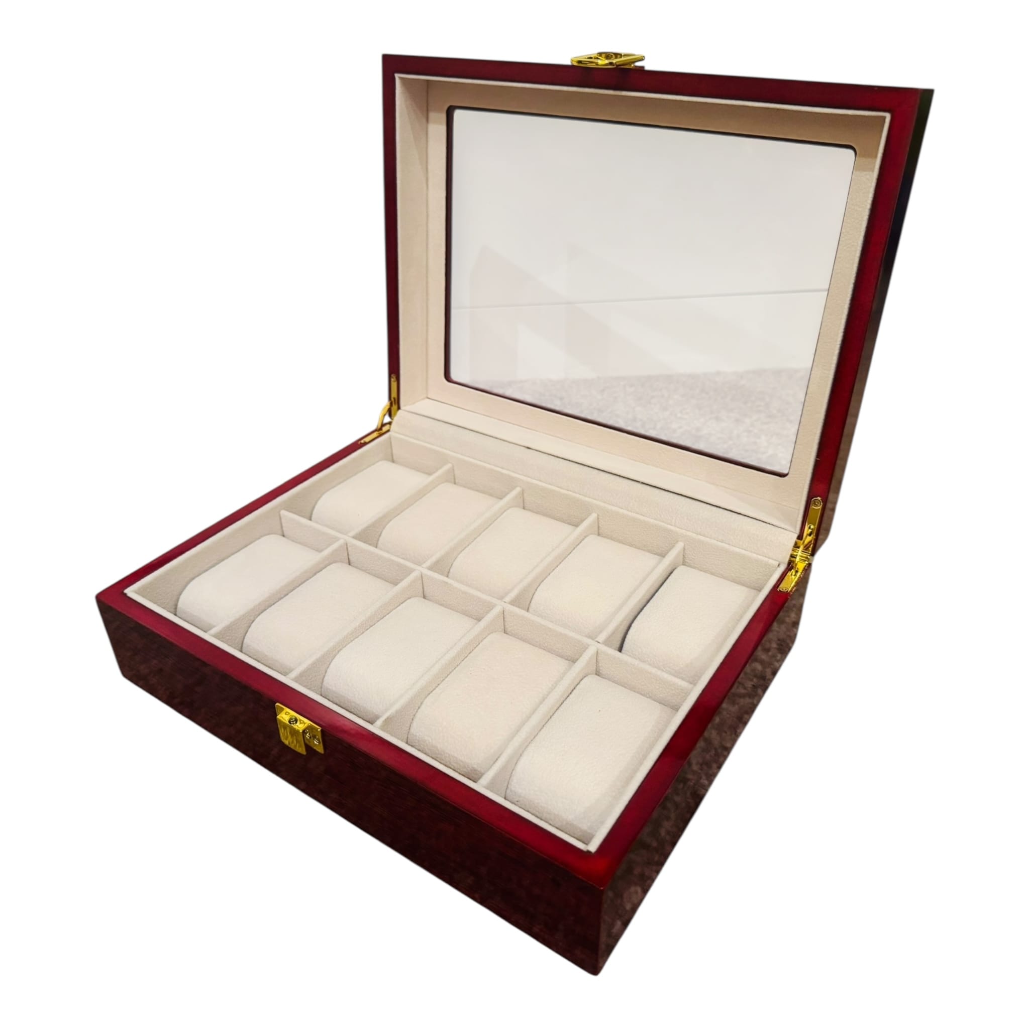 Lux Watch Box Co Watch Box 10 Foundry 10 Watch Box - Cherry Redwood
