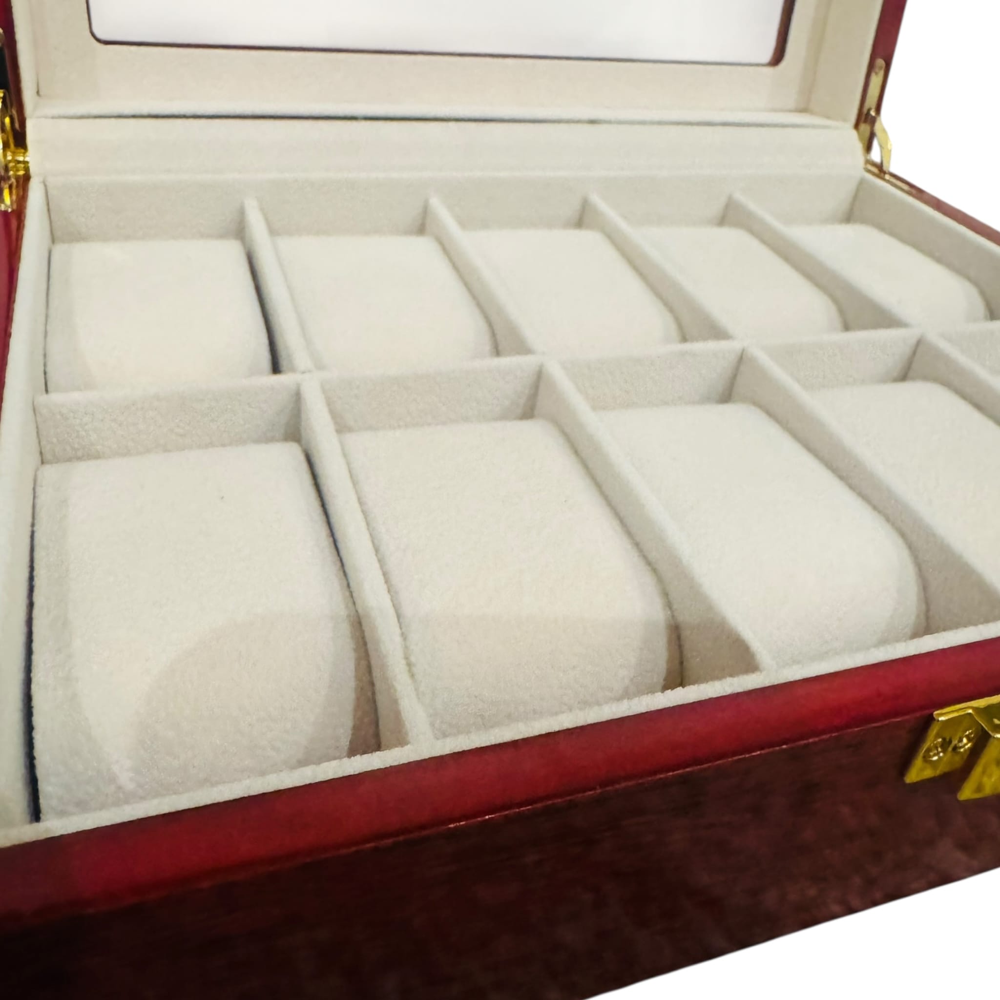 Lux Watch Box Co Watch Box 10 Foundry 10 Watch Box - Cherry Redwood