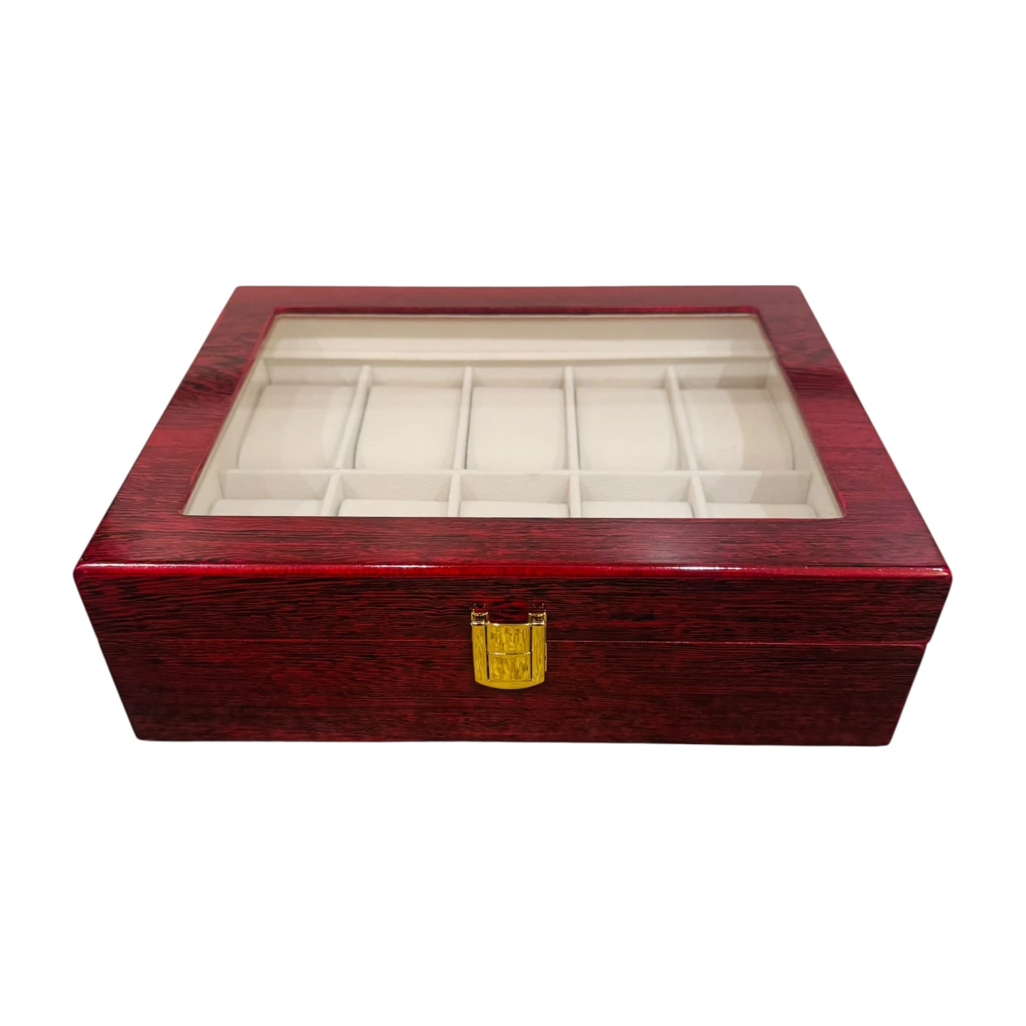 Lux Watch Box Co Watch Box 10 Foundry 10 Watch Box - Cherry Redwood