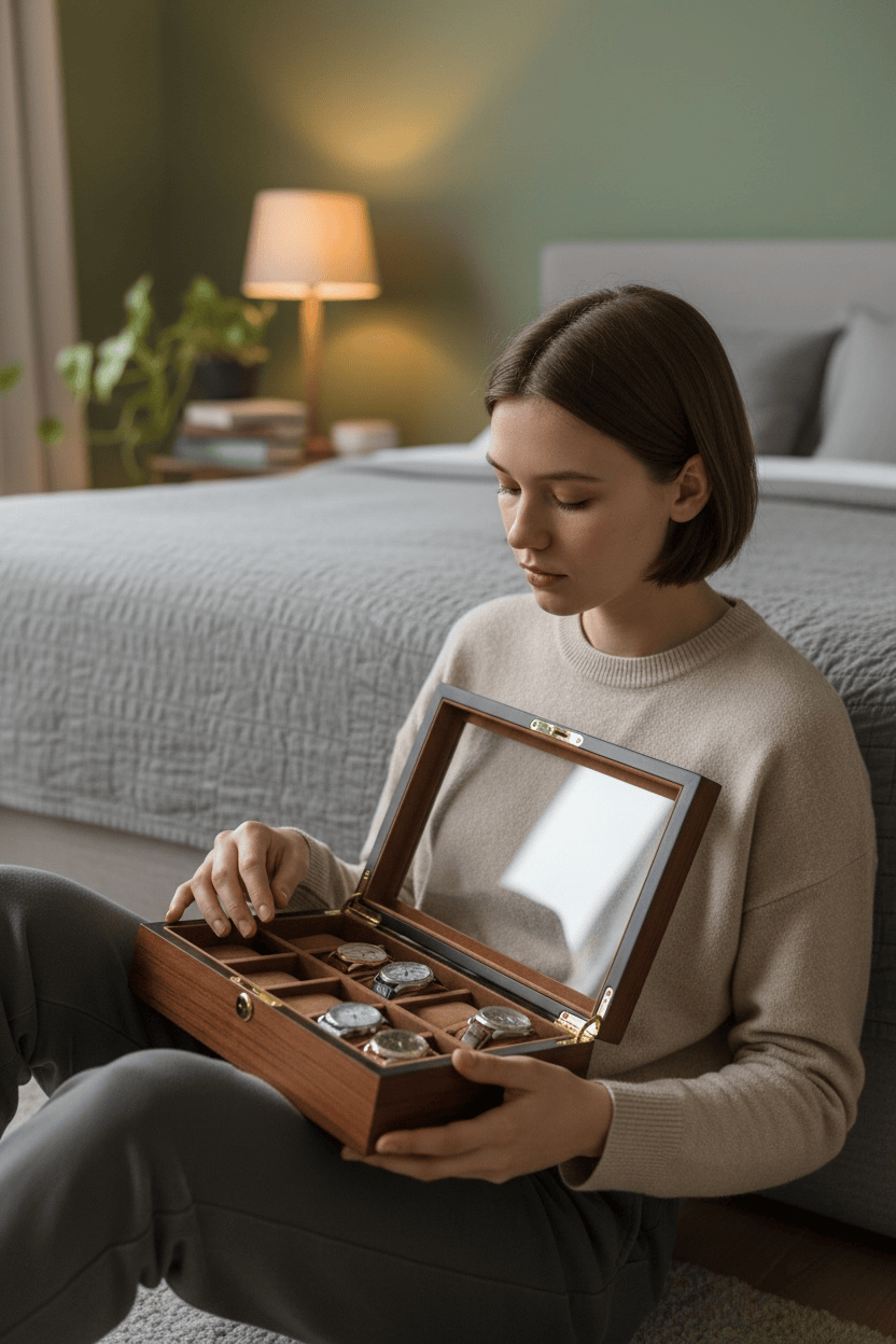 Lux Watch Box Co Watch Box 10 Heritage 10 Watch Box - Amber Chestnut