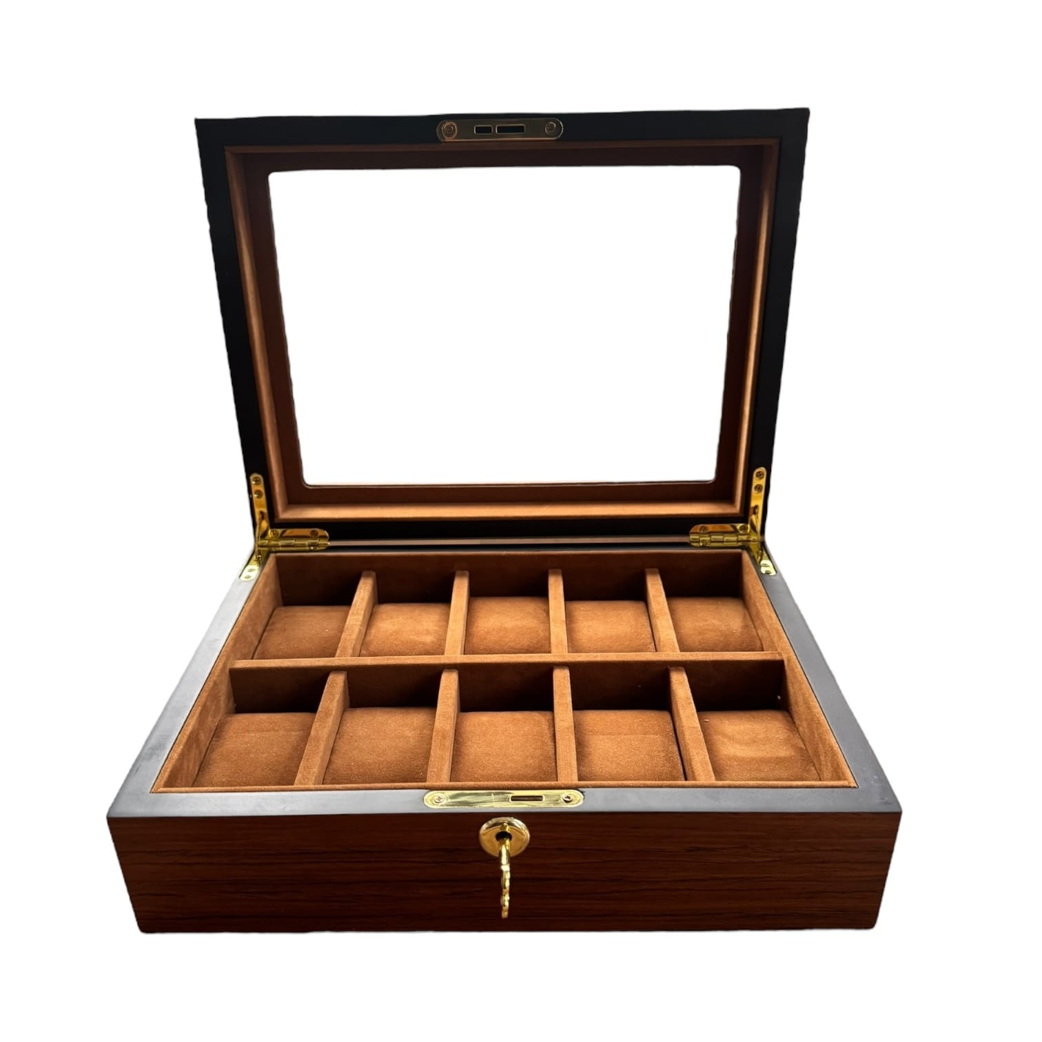 Lux Watch Box Co Watch Box 10 Heritage 10 Watch Box - Amber Chestnut