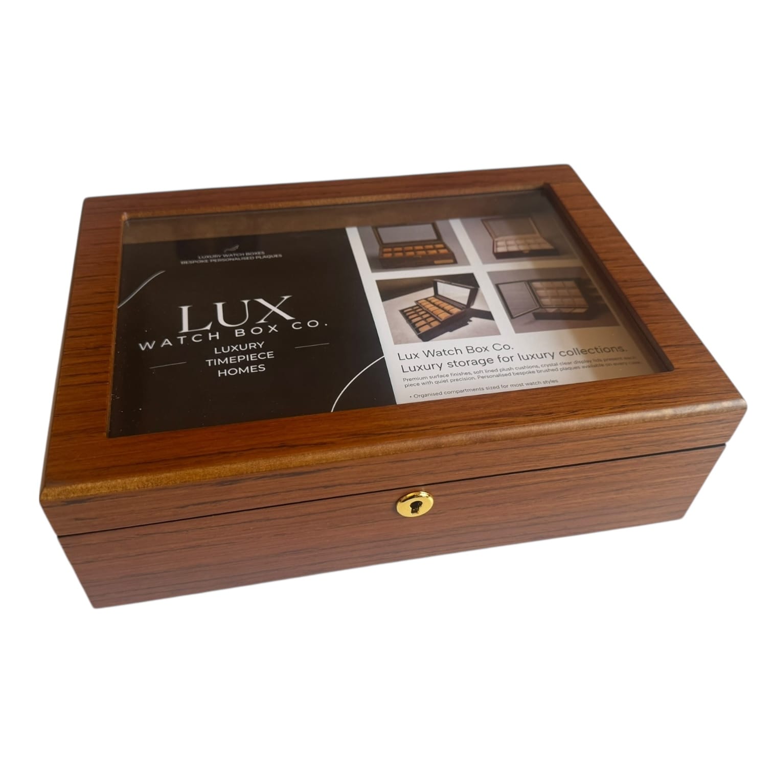 Lux Watch Box Co Watch Box 10 Heritage 10 Watch Box - Amber Chestnut
