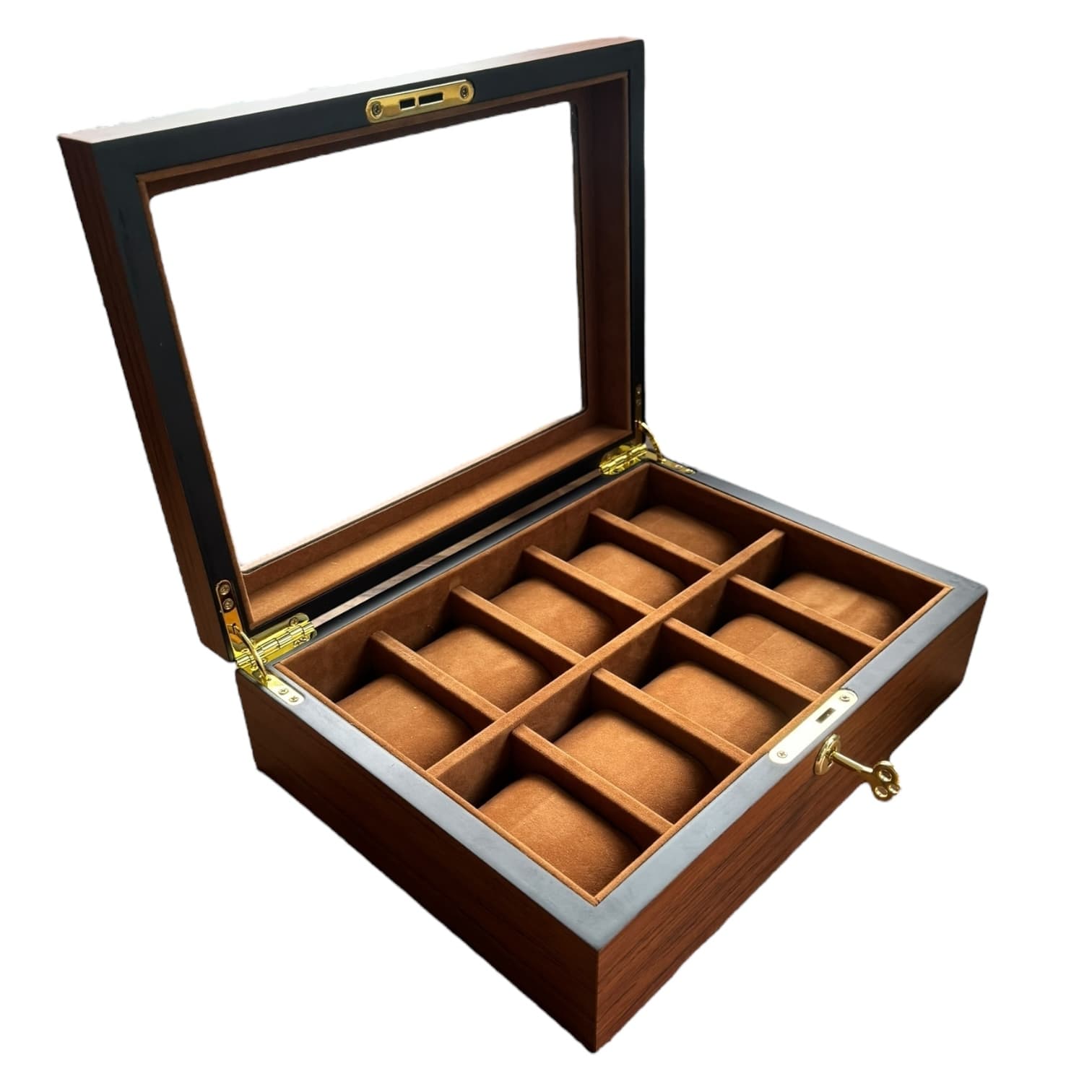 Lux Watch Box Co Watch Box 10 Heritage 10 Watch Box - Amber Chestnut