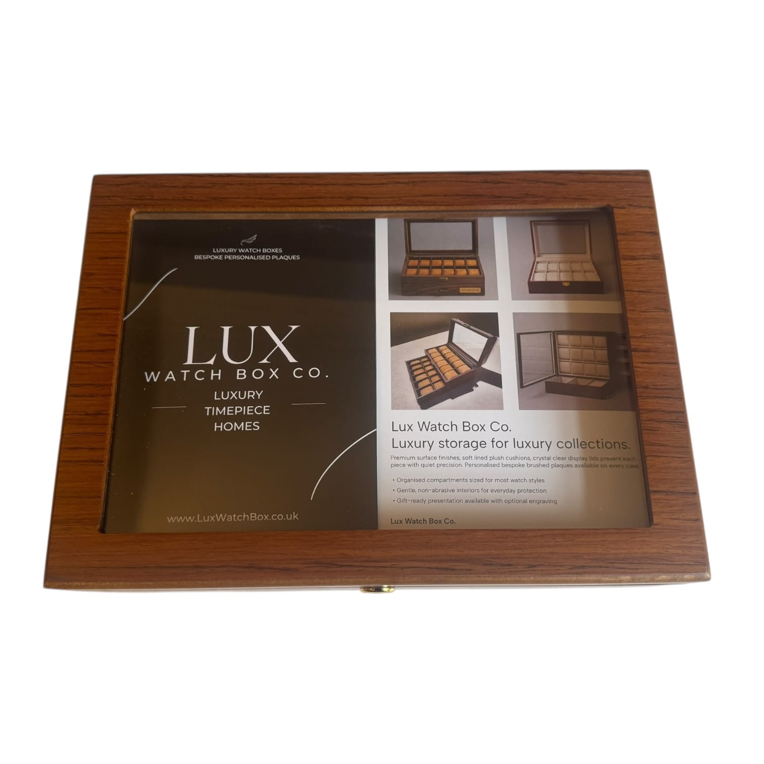 Lux Watch Box Co Watch Box 10 Heritage 10 Watch Box - Amber Chestnut