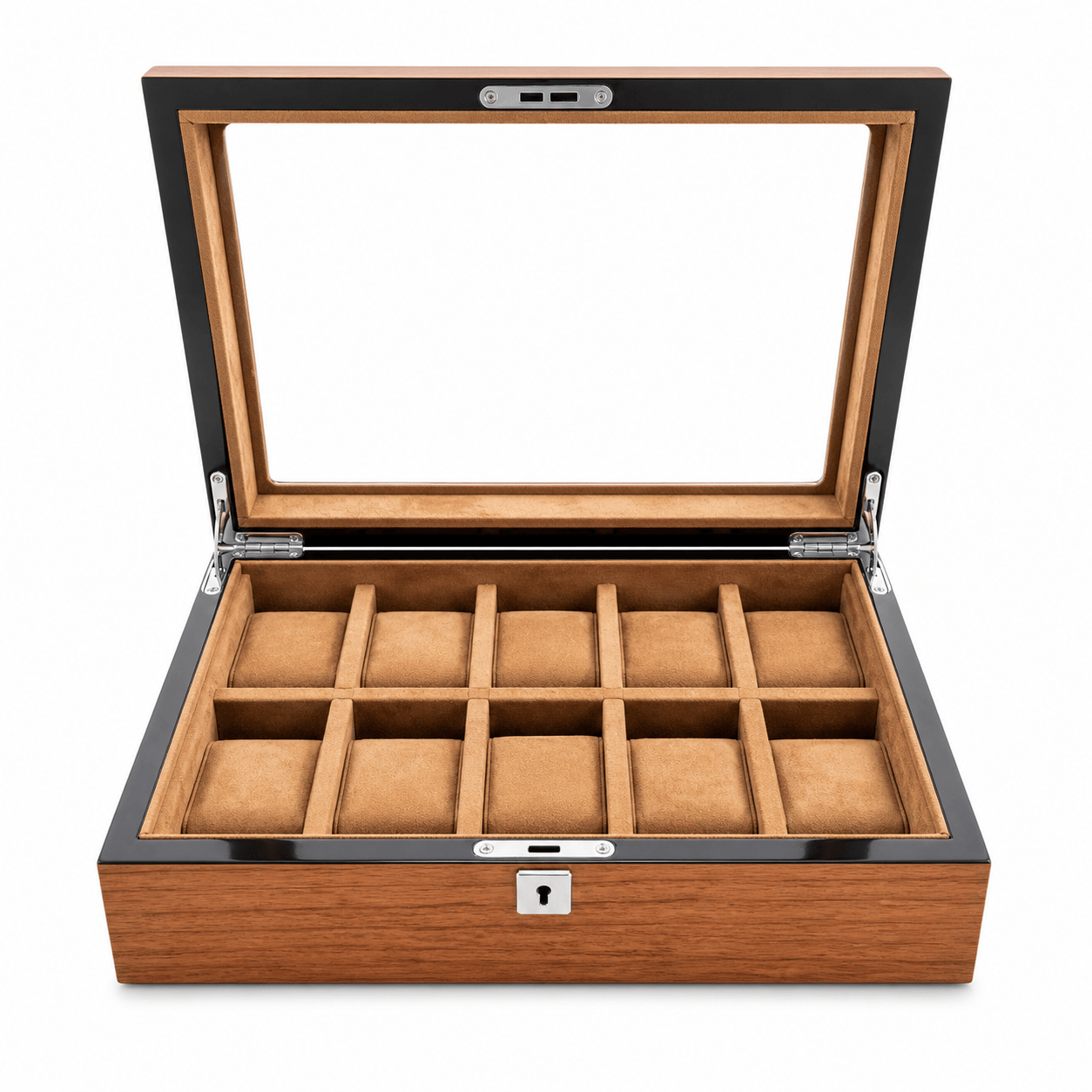 Lux Watch Box Co Watch Box 10 Heritage 10 Watch Box - Chestnut Brown