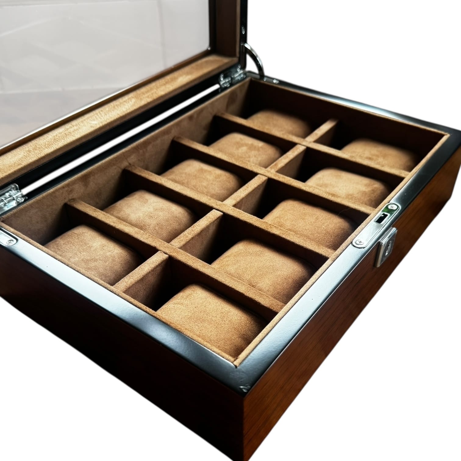 Lux Watch Box Co Watch Box 10 Heritage 10 Watch Box - Chestnut Brown