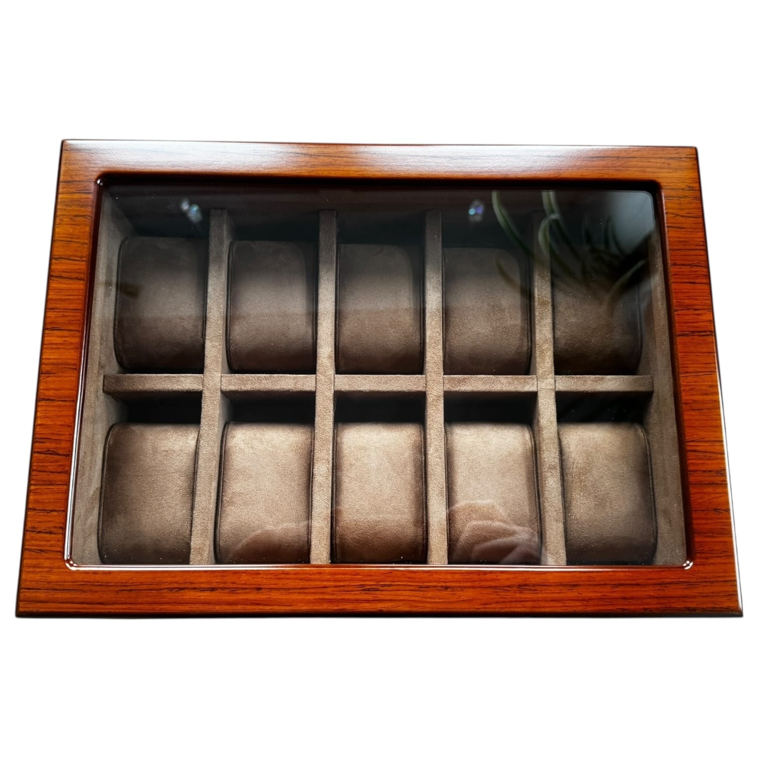 Lux Watch Box Co Watch Box 10 Heritage 10 Watch Box - Chestnut Brown