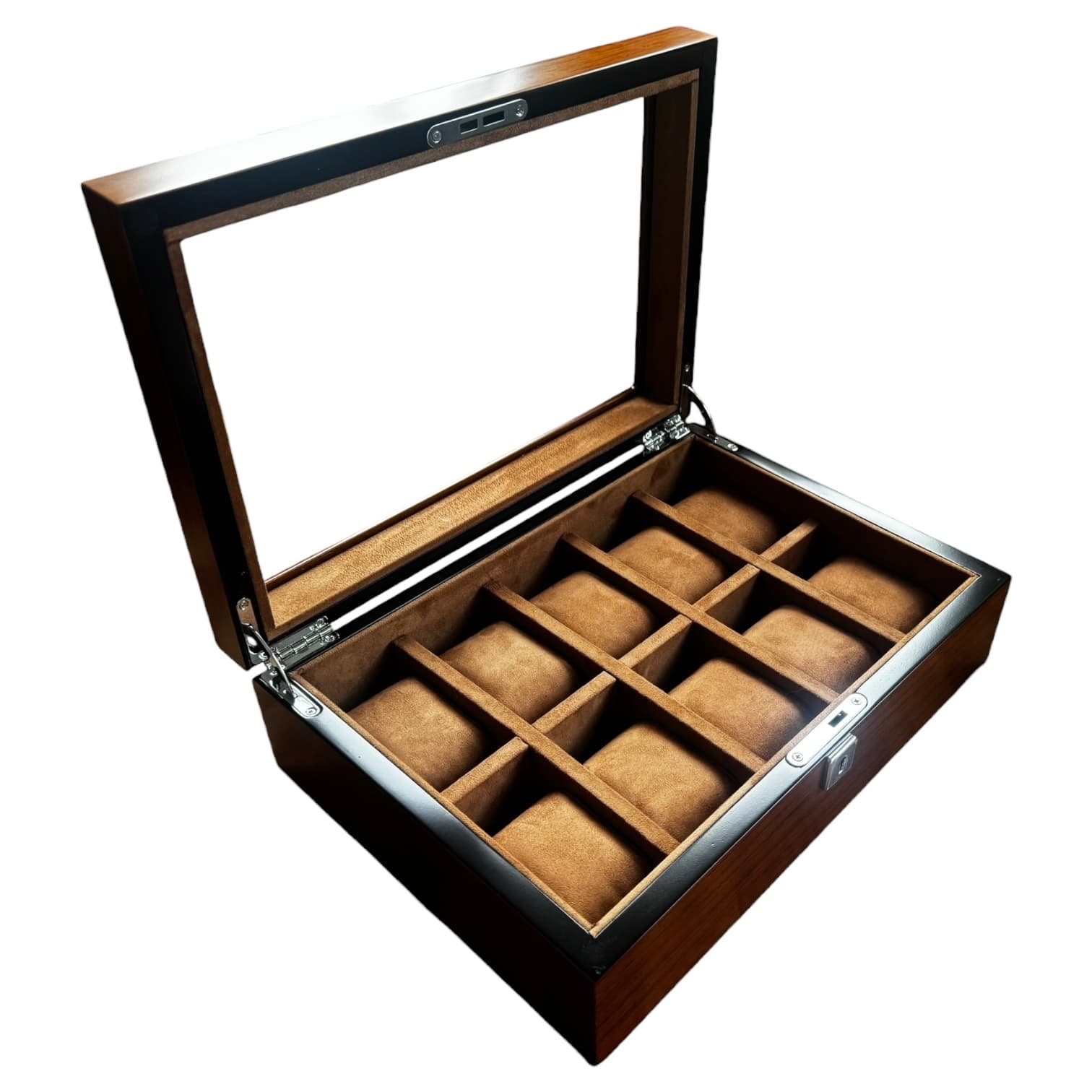 Lux Watch Box Co Watch Box 10 Heritage 10 Watch Box - Chestnut Brown
