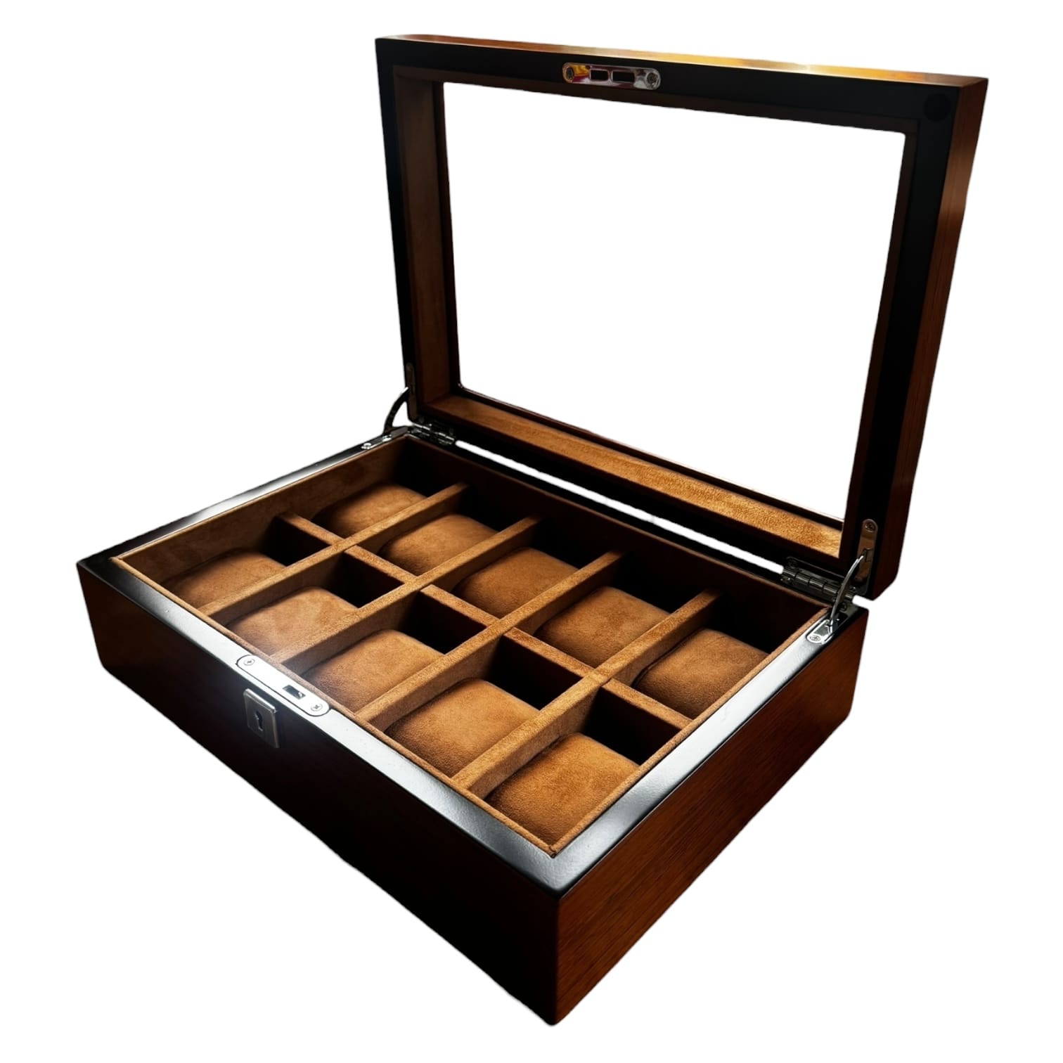 Lux Watch Box Co Watch Box 10 Heritage 10 Watch Box - Chestnut Brown