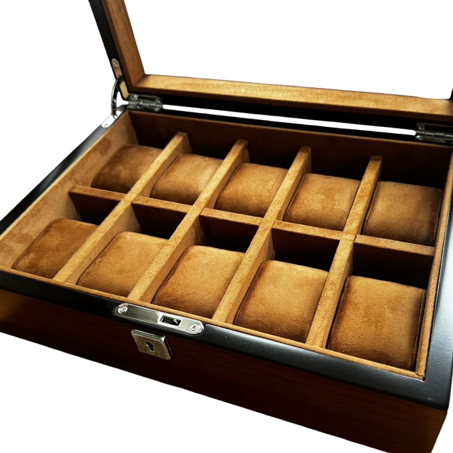 Lux Watch Box Co Watch Box 10 Heritage 10 Watch Box - Chestnut Brown