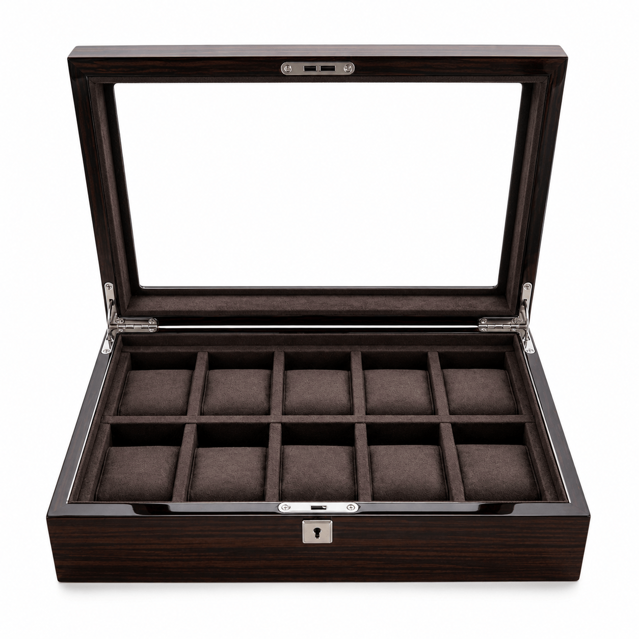 Lux Watch Box Co Watch Box 10 Heritage 10 Watch Box - Espresso Black