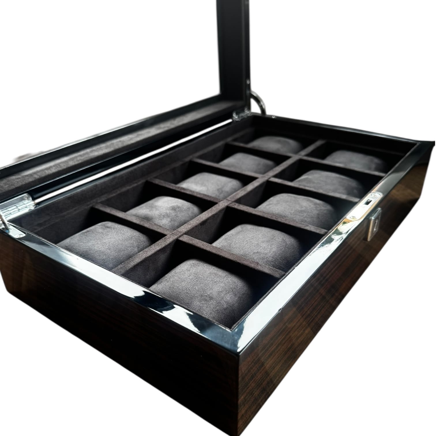 Lux Watch Box Co Watch Box 10 Heritage 10 Watch Box - Espresso Black
