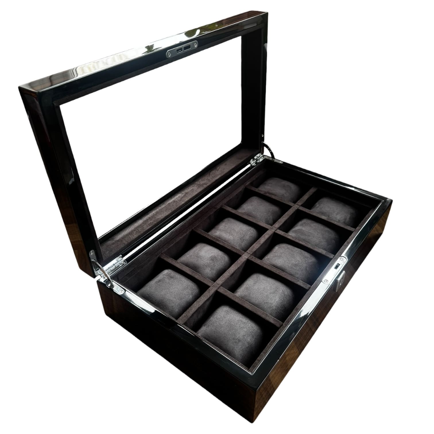 Lux Watch Box Co Watch Box 10 Heritage 10 Watch Box - Espresso Black