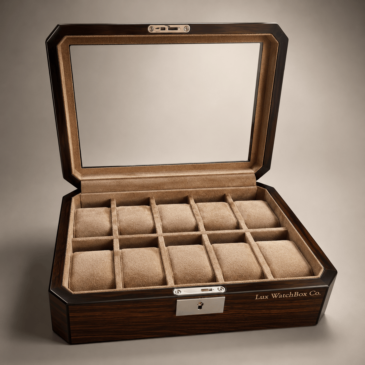 Lux Watch Box Co Watch Box 10 Pavilion 10 Watch Box - Burnished Walnut