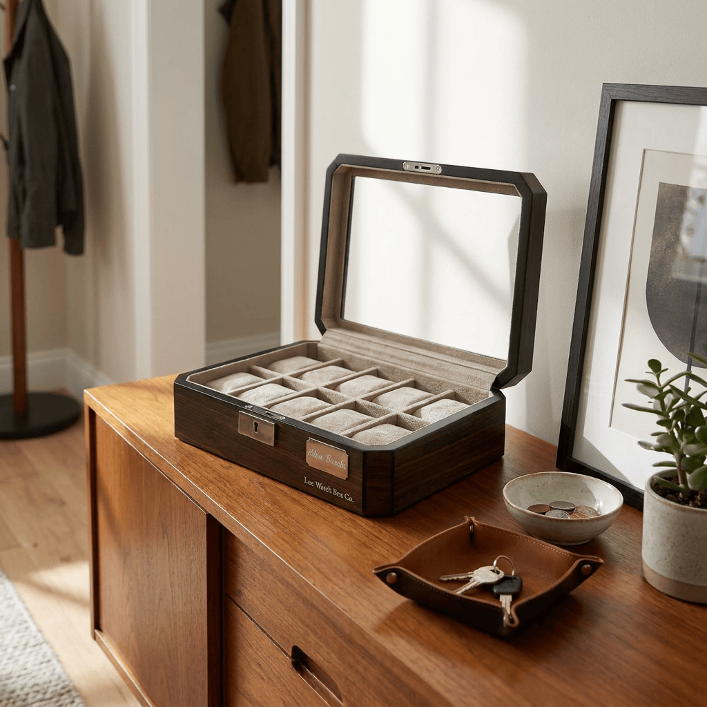 Lux Watch Box Co Watch Box 10 Pavilion 10 Watch Box - Burnished Walnut