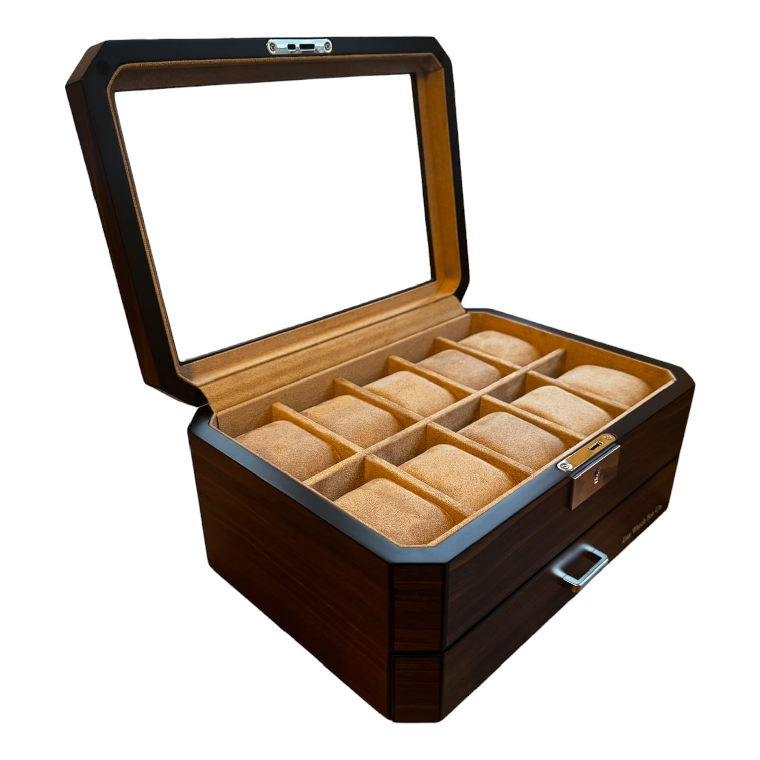 Lux Watch Box Co Watch Box 10 Pavilion Valet 10 Watch Box - Burnished Walnut