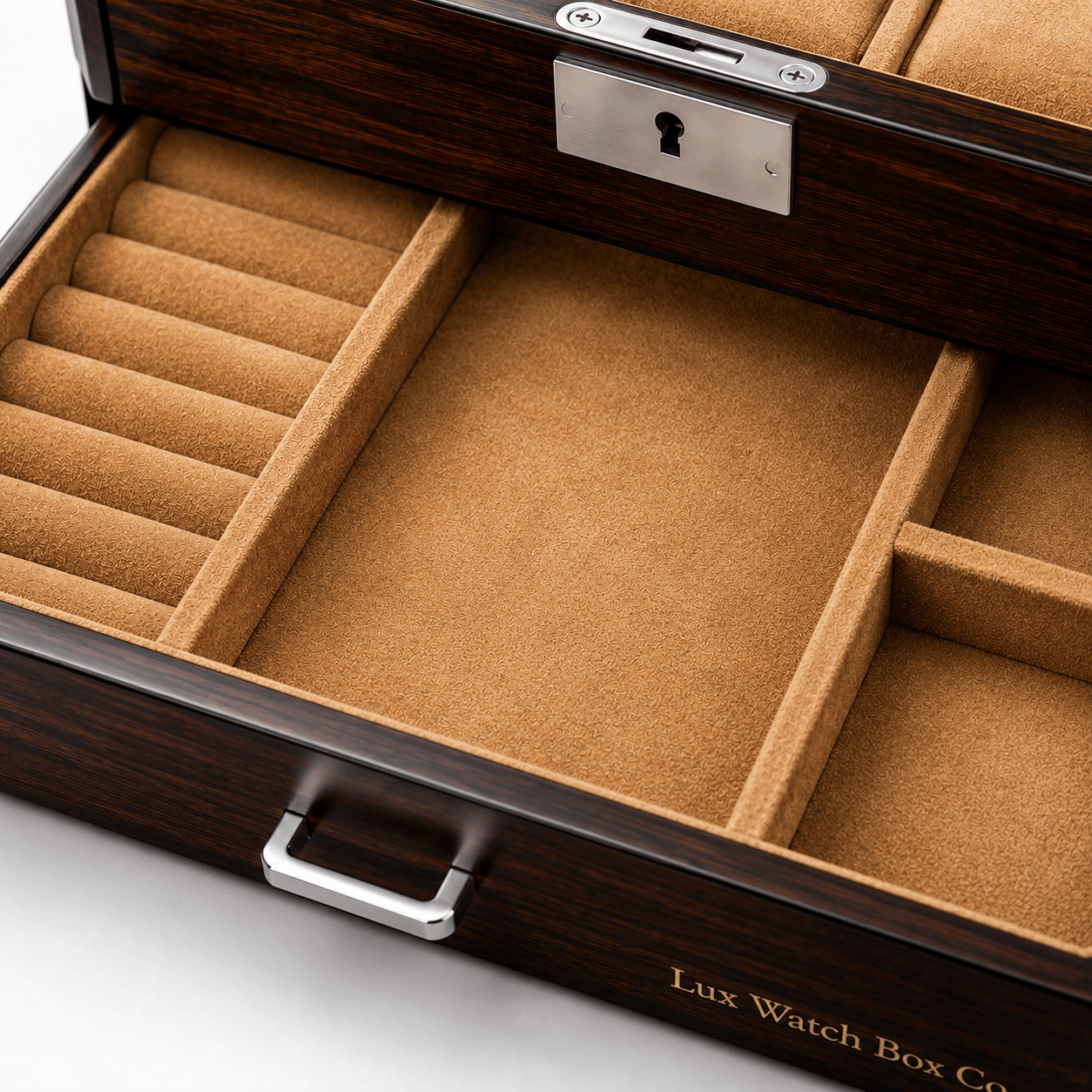 Lux Watch Box Co Watch Box 10 Pavilion Valet 10 Watch Box - Walnut
