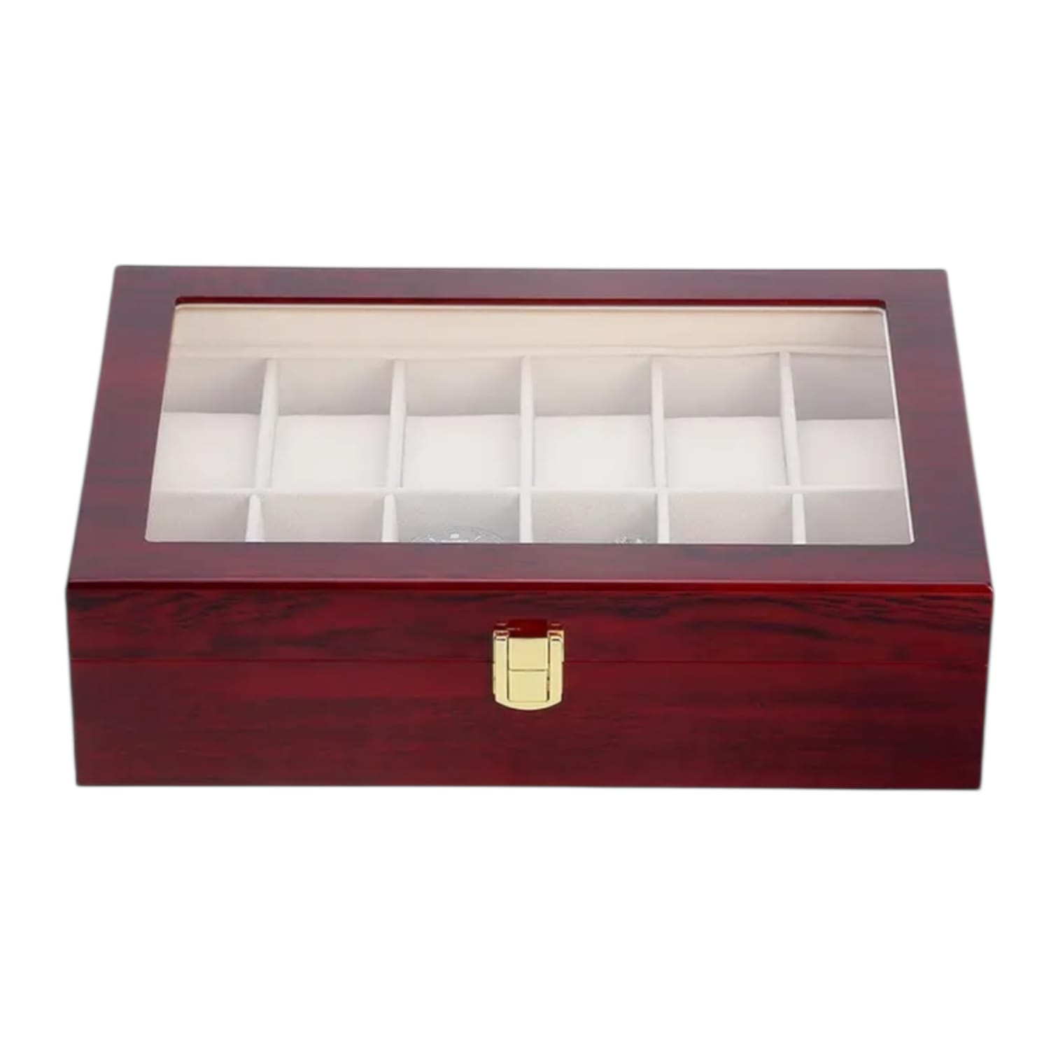 Lux Watch Box Co Watch Box 12 Foundry 12 Watch Box - Cherry Redwood