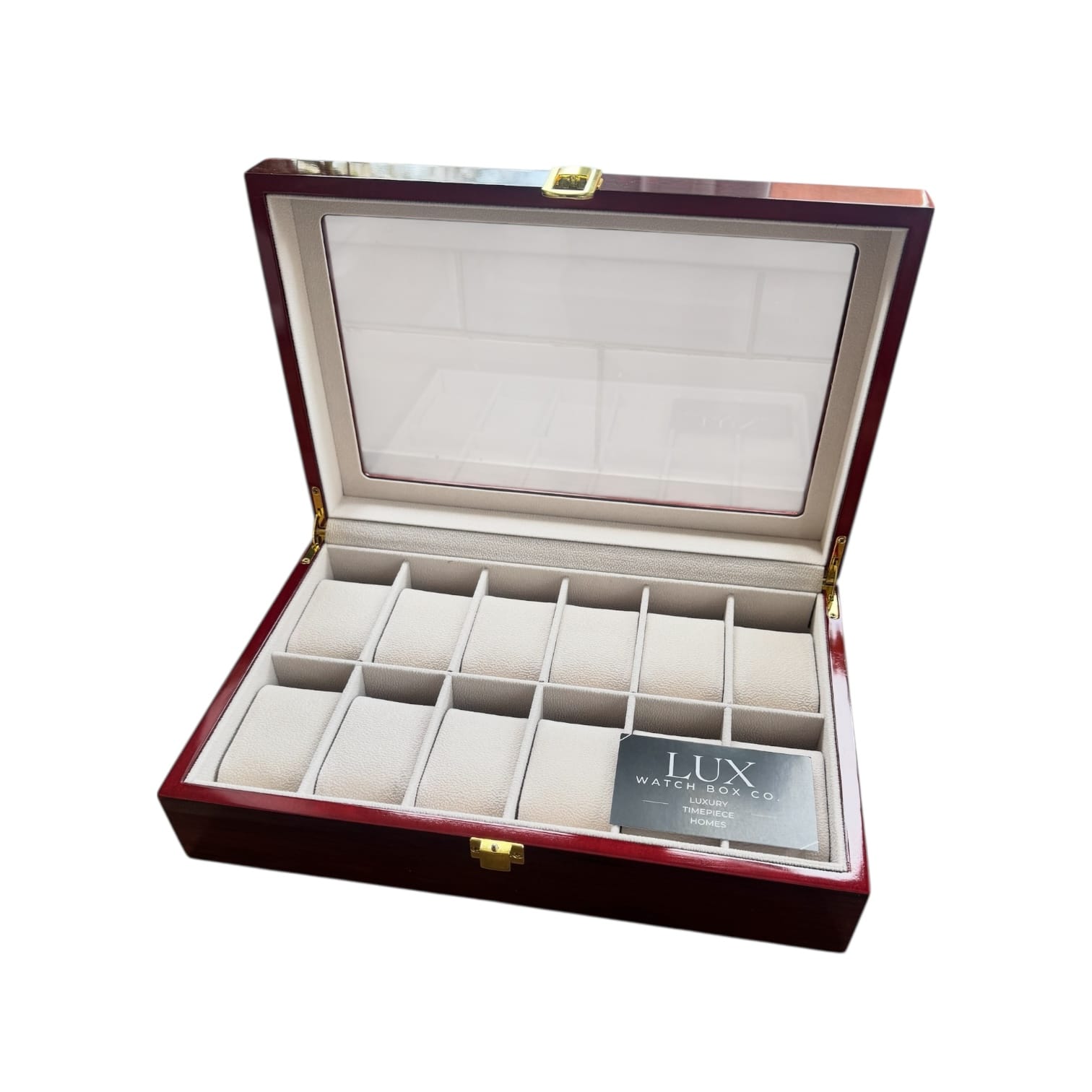 Lux Watch Box Co Watch Box 12 Foundry 12 Watch Box - Cherry Redwood