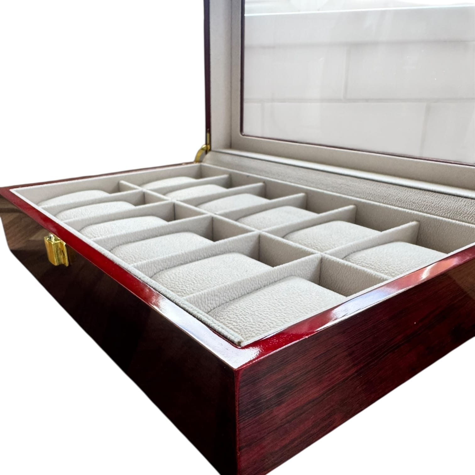 Lux Watch Box Co Watch Box 12 Foundry 12 Watch Box - Cherry Redwood