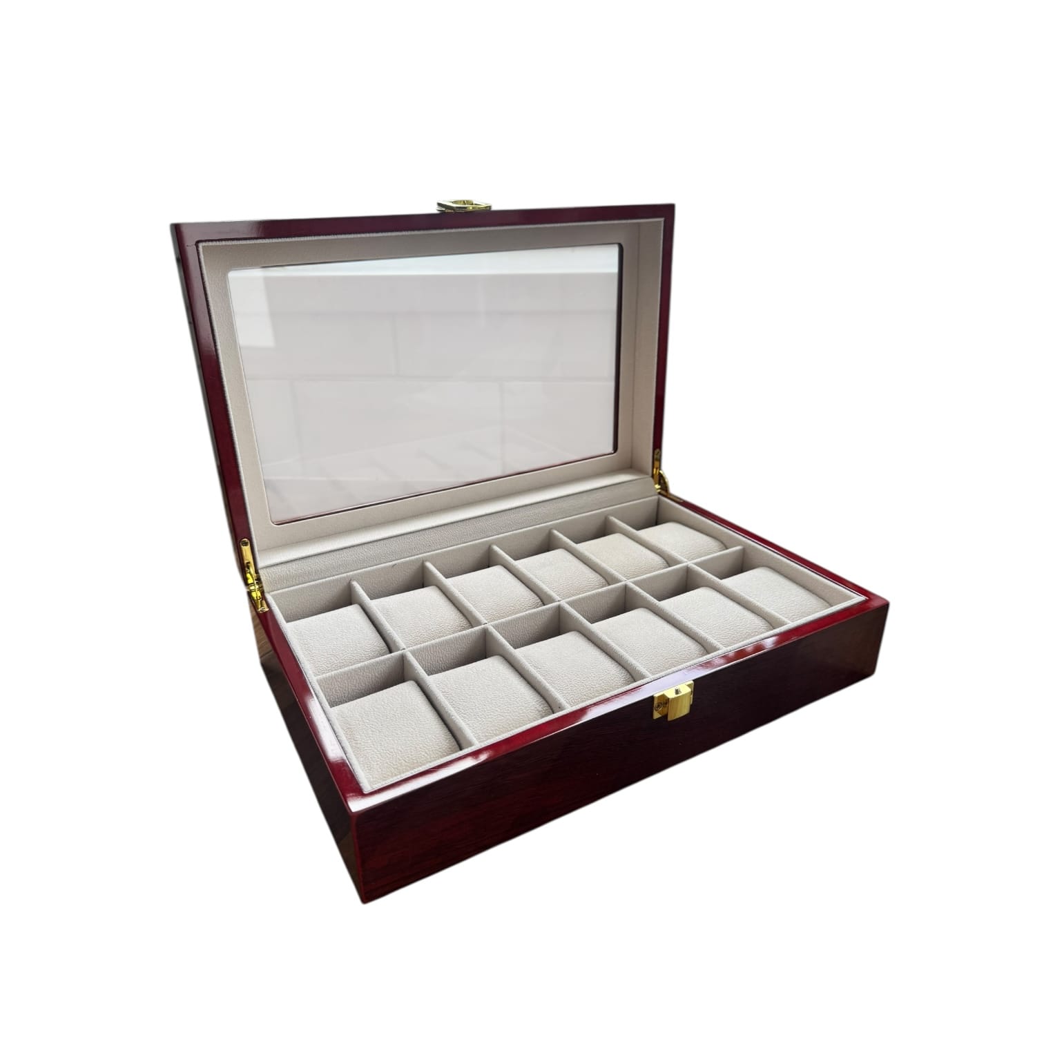 Lux Watch Box Co Watch Box 12 Foundry 12 Watch Box - Cherry Redwood