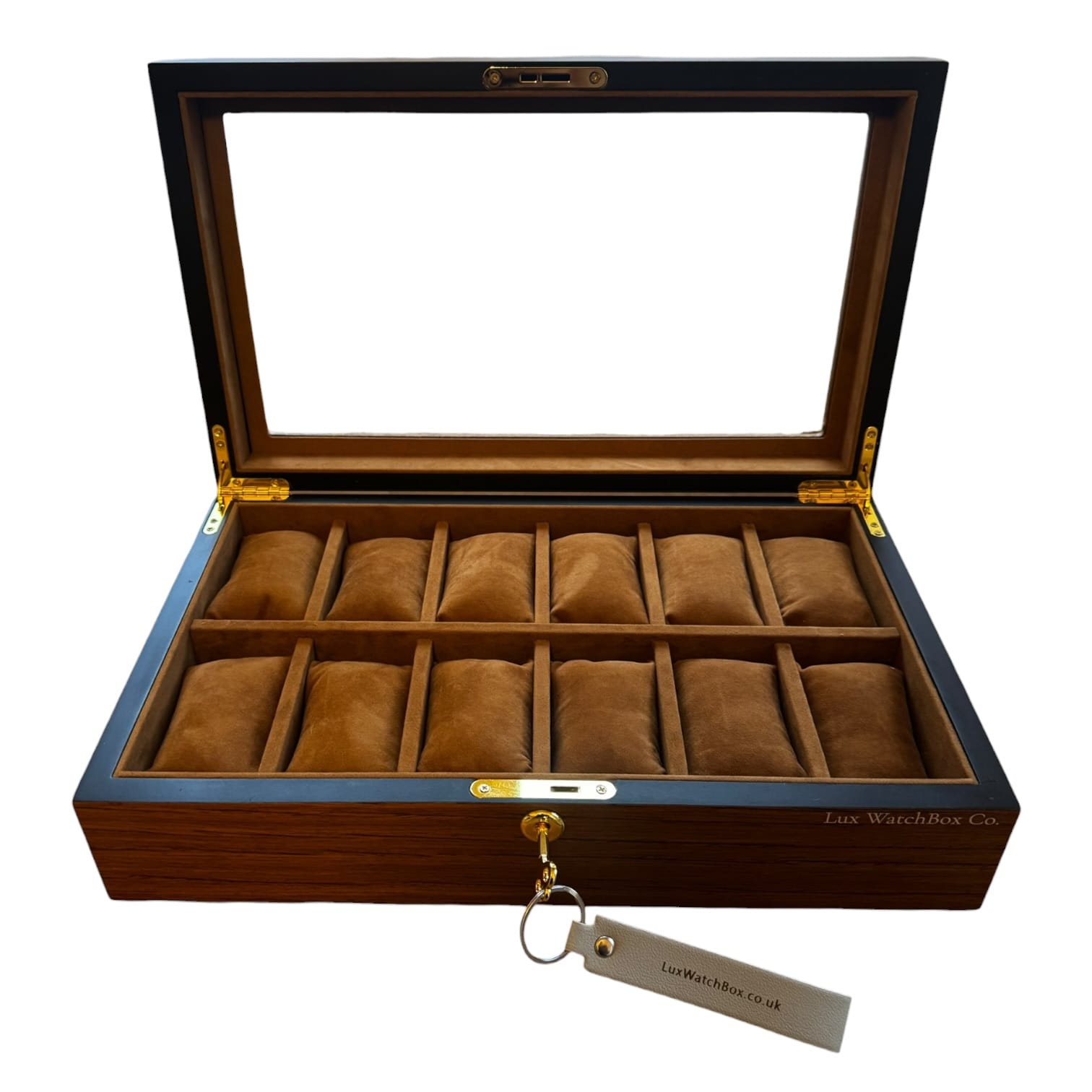 Lux Watch Box Co Watch Box 12 Heritage 12 Watch Box - Amber Chestnut