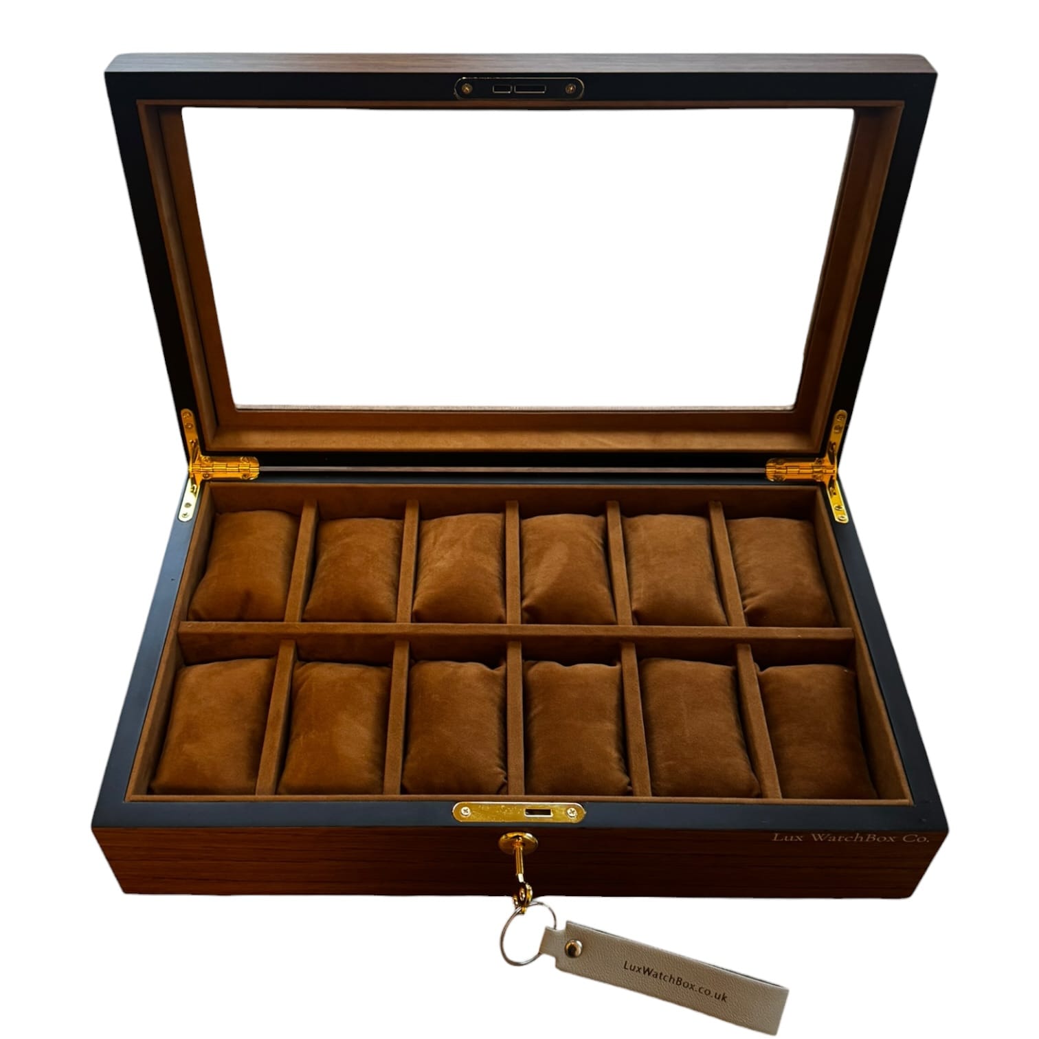 Lux Watch Box Co Watch Box 12 Heritage 12 Watch Box - Amber Chestnut