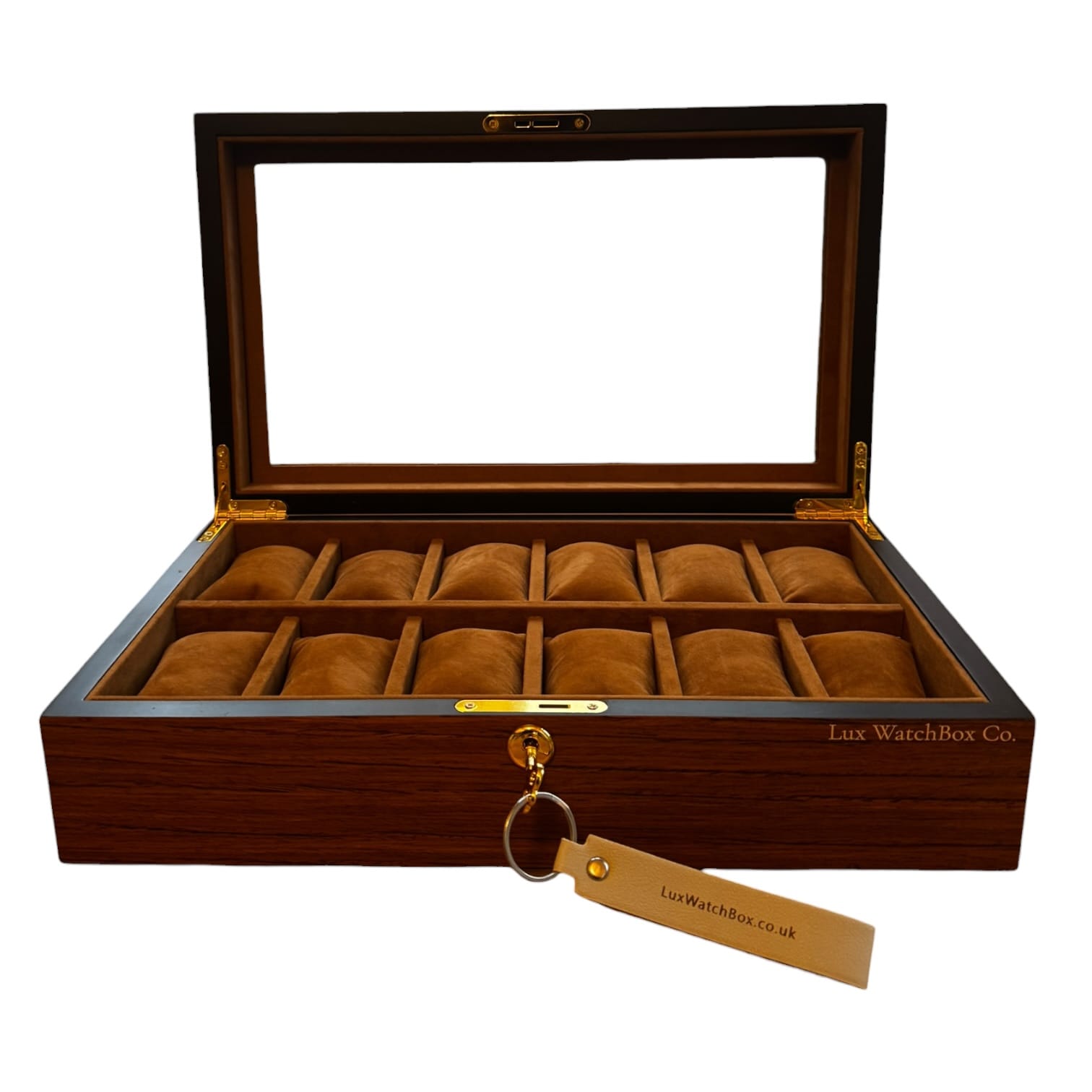 Lux Watch Box Co Watch Box 12 Heritage 12 Watch Box - Amber Chestnut