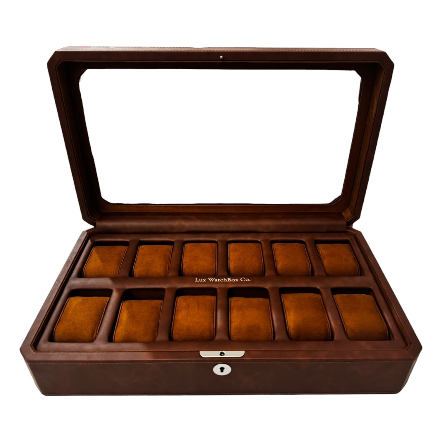 Lux Watch Box Co Watch Box 12 Mayfair 12 Watch Box - Saddle Brown