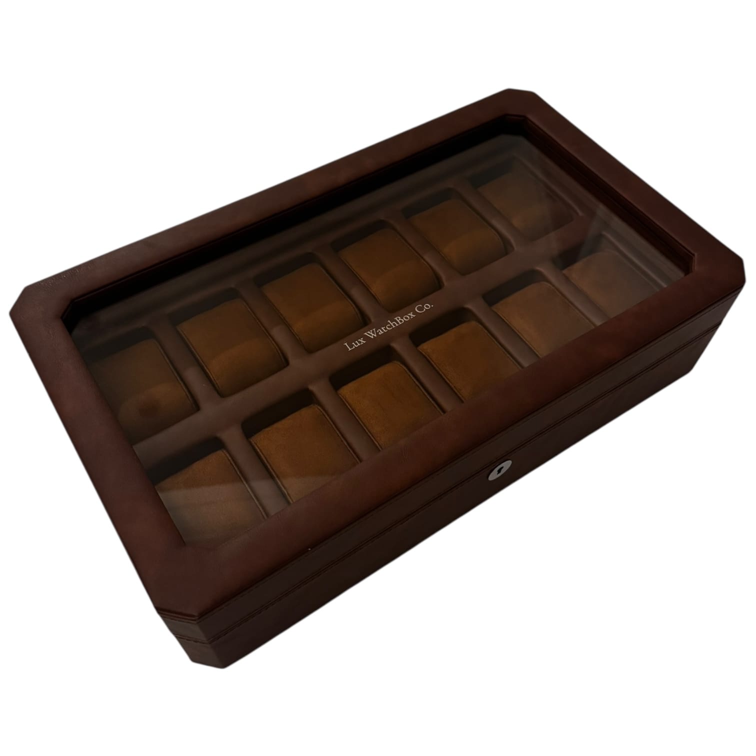 Lux Watch Box Co Watch Box 12 Mayfair 12 Watch Box - Saddle Brown