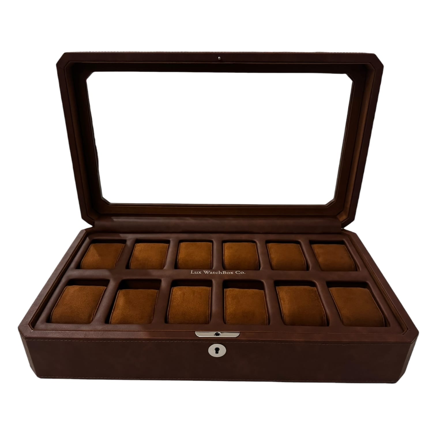 Lux Watch Box Co Watch Box 12 Mayfair 12 Watch Box - Saddle Brown