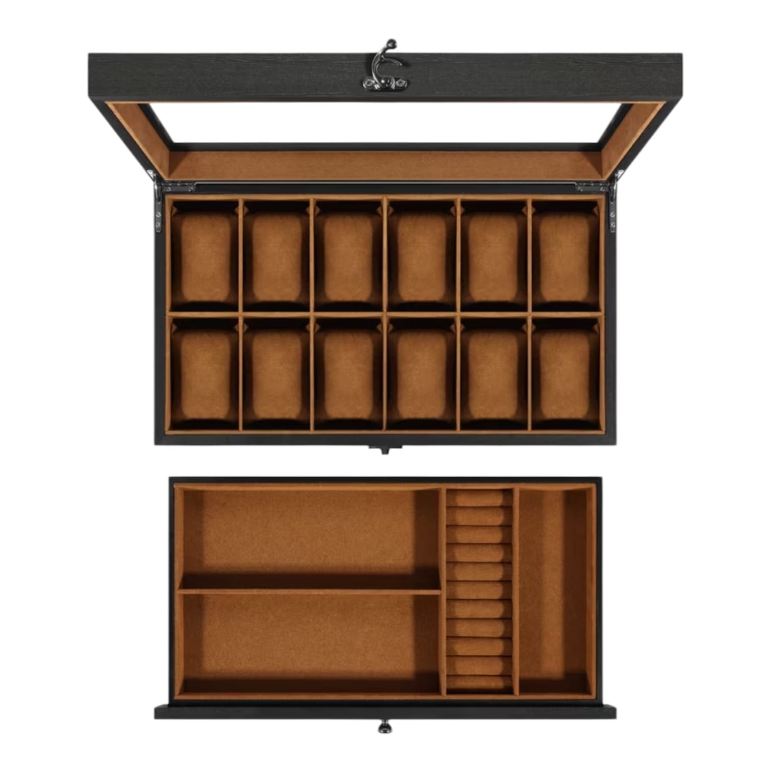 Lux Watch Box Co Watch Box 12 Signature 12 Watch Box - Piano Black