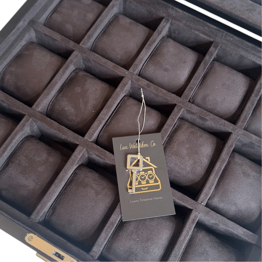 Lux Watch Box Co Watch Box 15 Heritage 15 Watch Box - Espresso Black