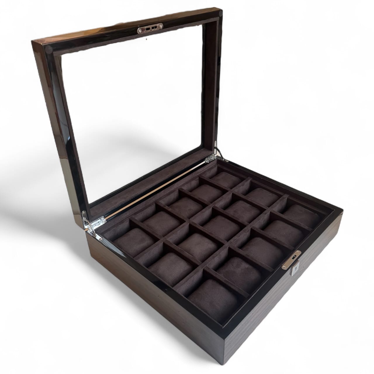 Lux Watch Box Co Watch Box 15 Heritage 15 Watch Box - Espresso Black