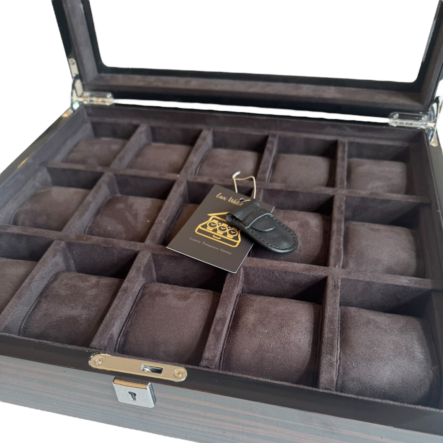 Lux Watch Box Co Watch Box 15 Heritage 15 Watch Box - Espresso Black