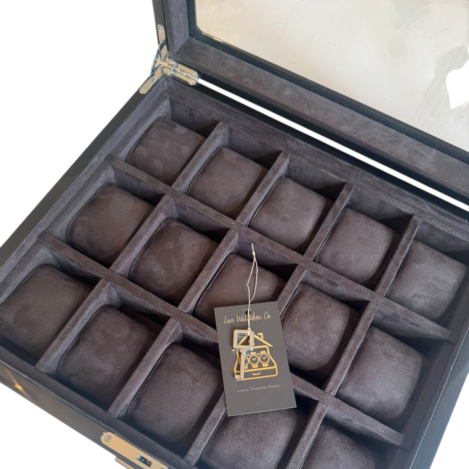 Lux Watch Box Co Watch Box 15 Heritage 15 Watch Box - Espresso Black