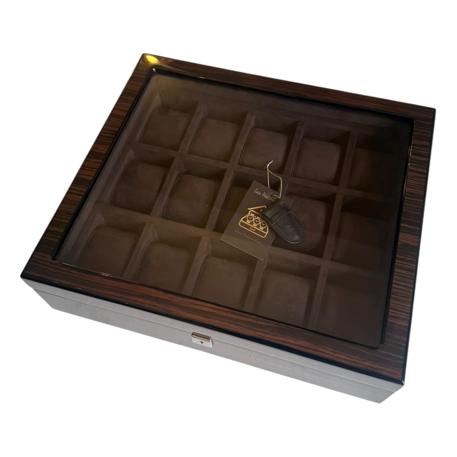 Lux Watch Box Co Watch Box 15 Heritage 15 Watch Box - Espresso Black